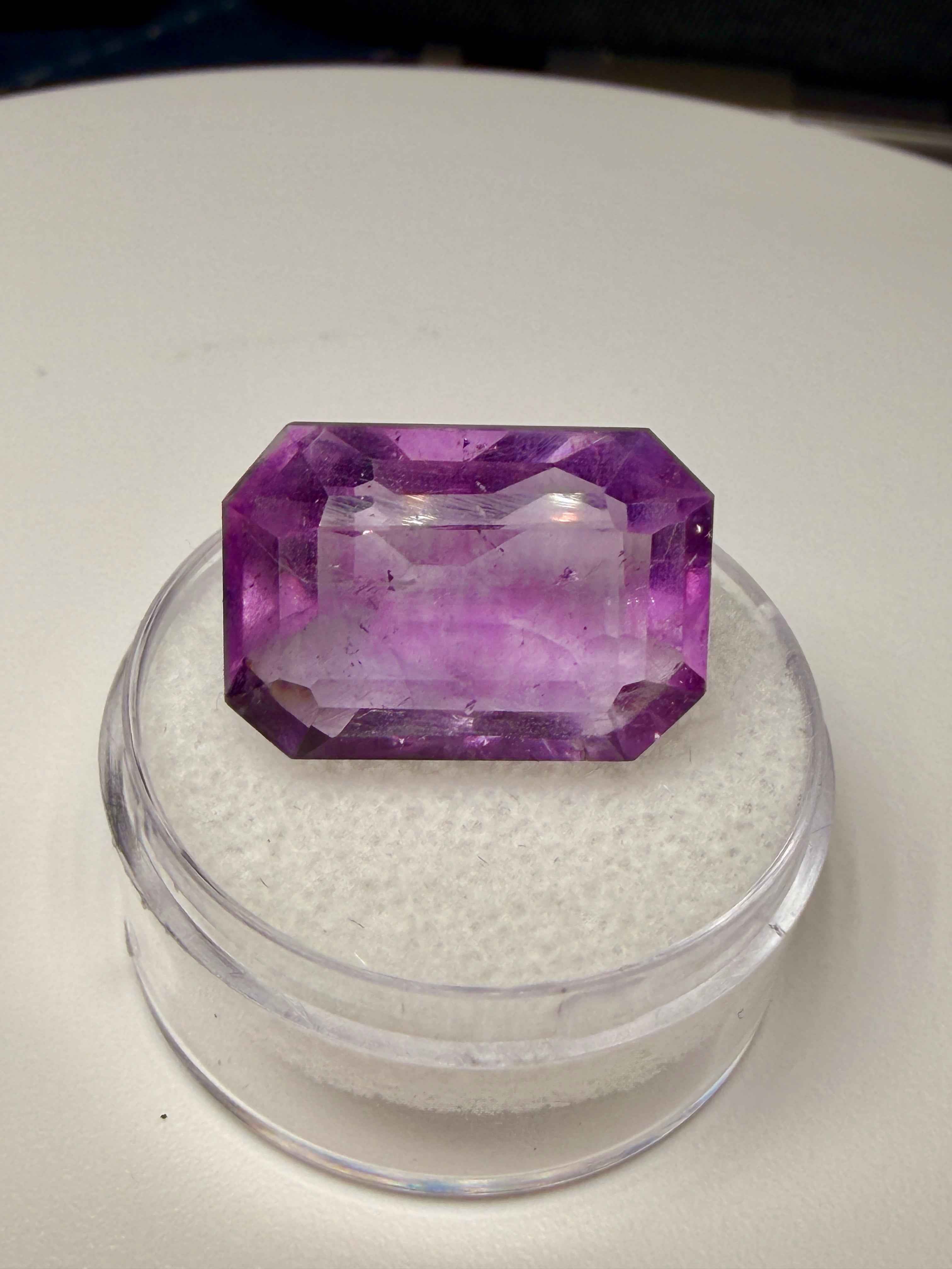 (21.0ct) Royal Vivid Purple Fluorite From Brazil- Precision Master Cut (WAV29)
