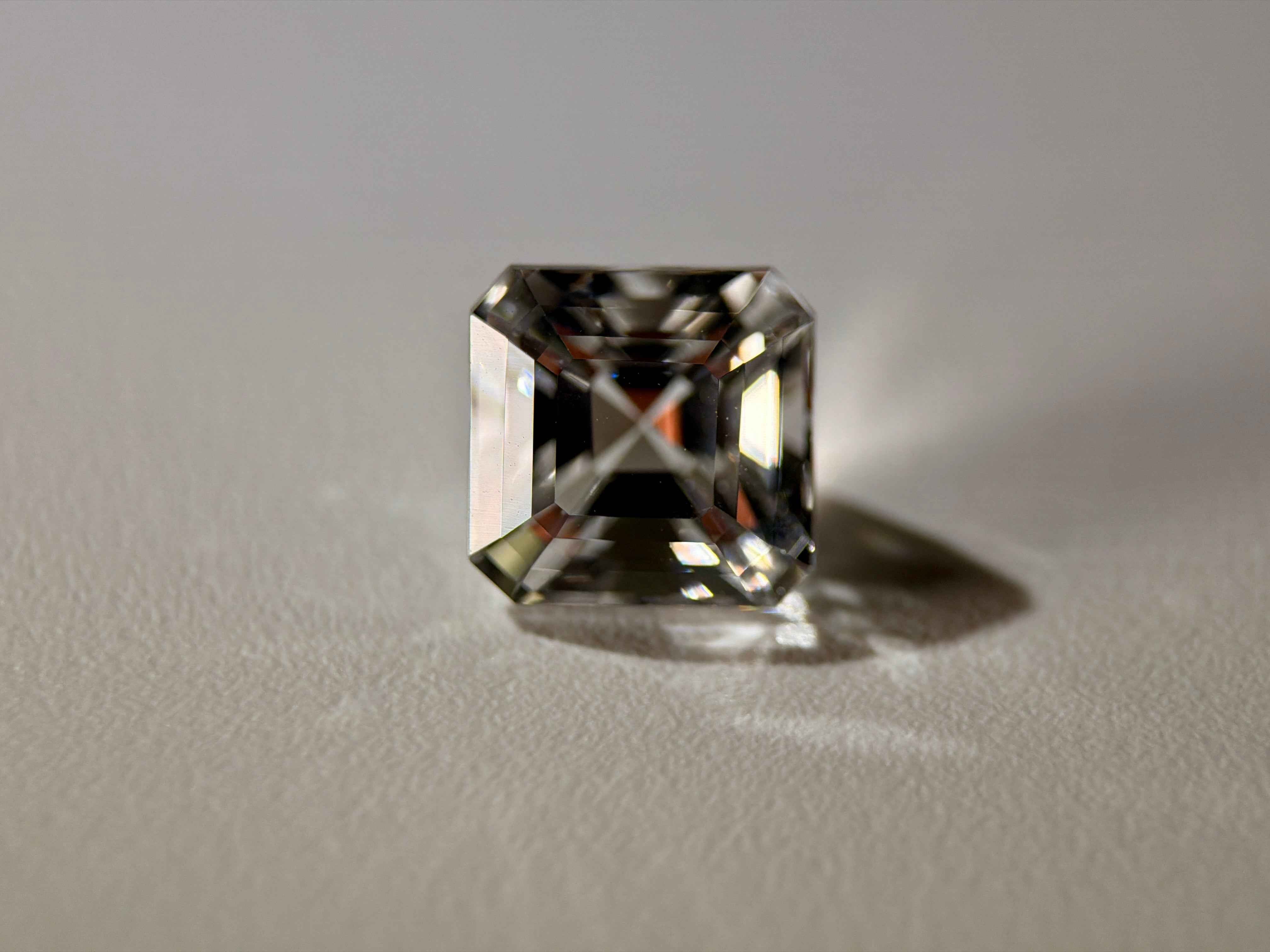(6.03ct) Natural White Topaz | Eye-Clean Asscher Cut Square | Rare Unheated Sparkle (WAV21)