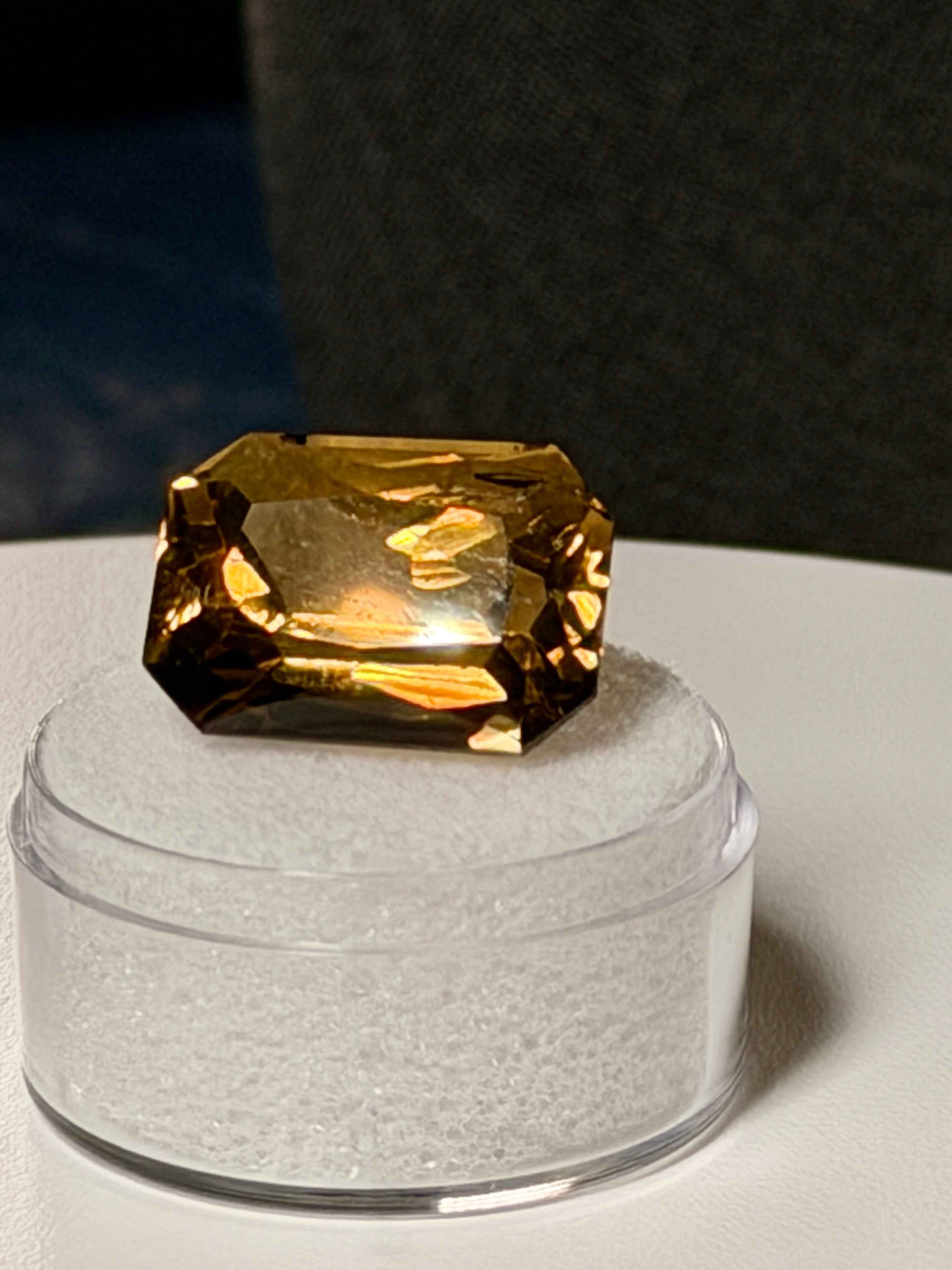 |Custom Precision Cut| Santa Ana Madeir: 16.49 Ct Citrine | State Of Minas Gerais Brazil (WAV24)