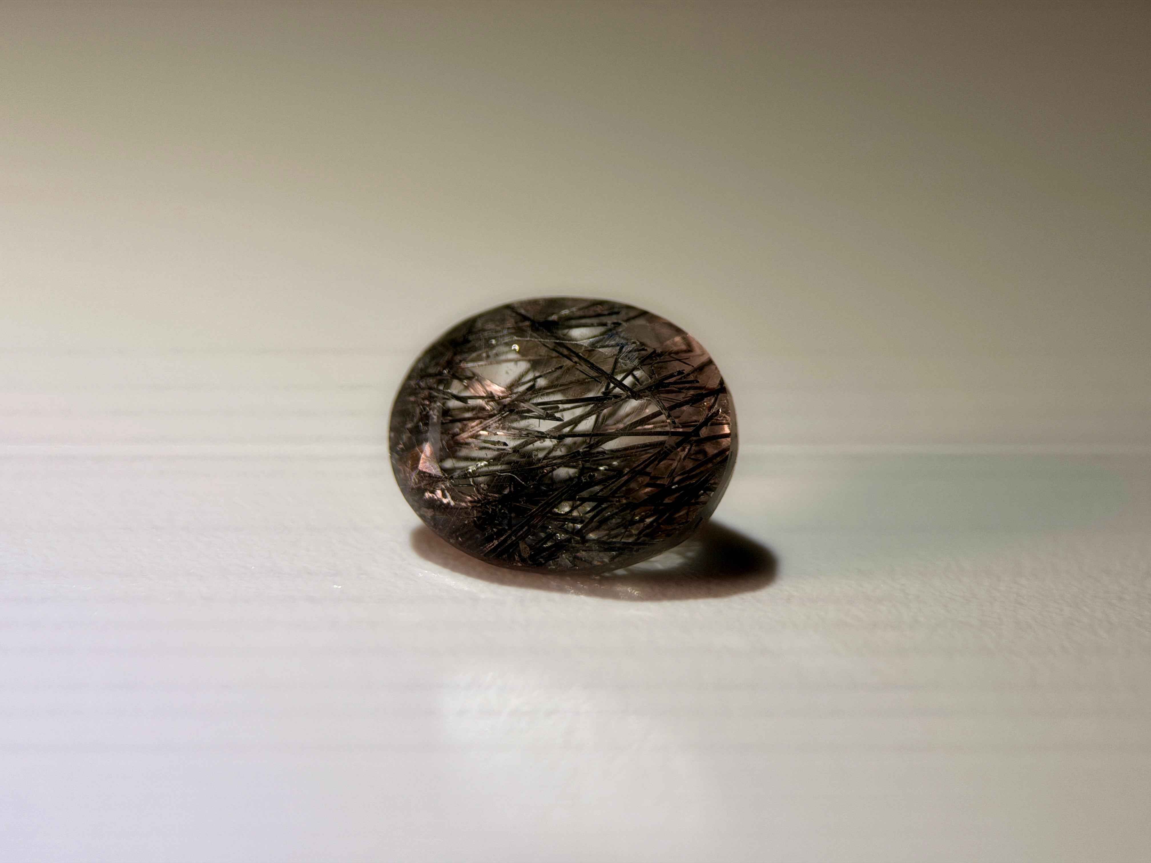 Natural Untreated Black Rutilated Quartz Faceted Gemstone (2.70 Ct) (WAV9)