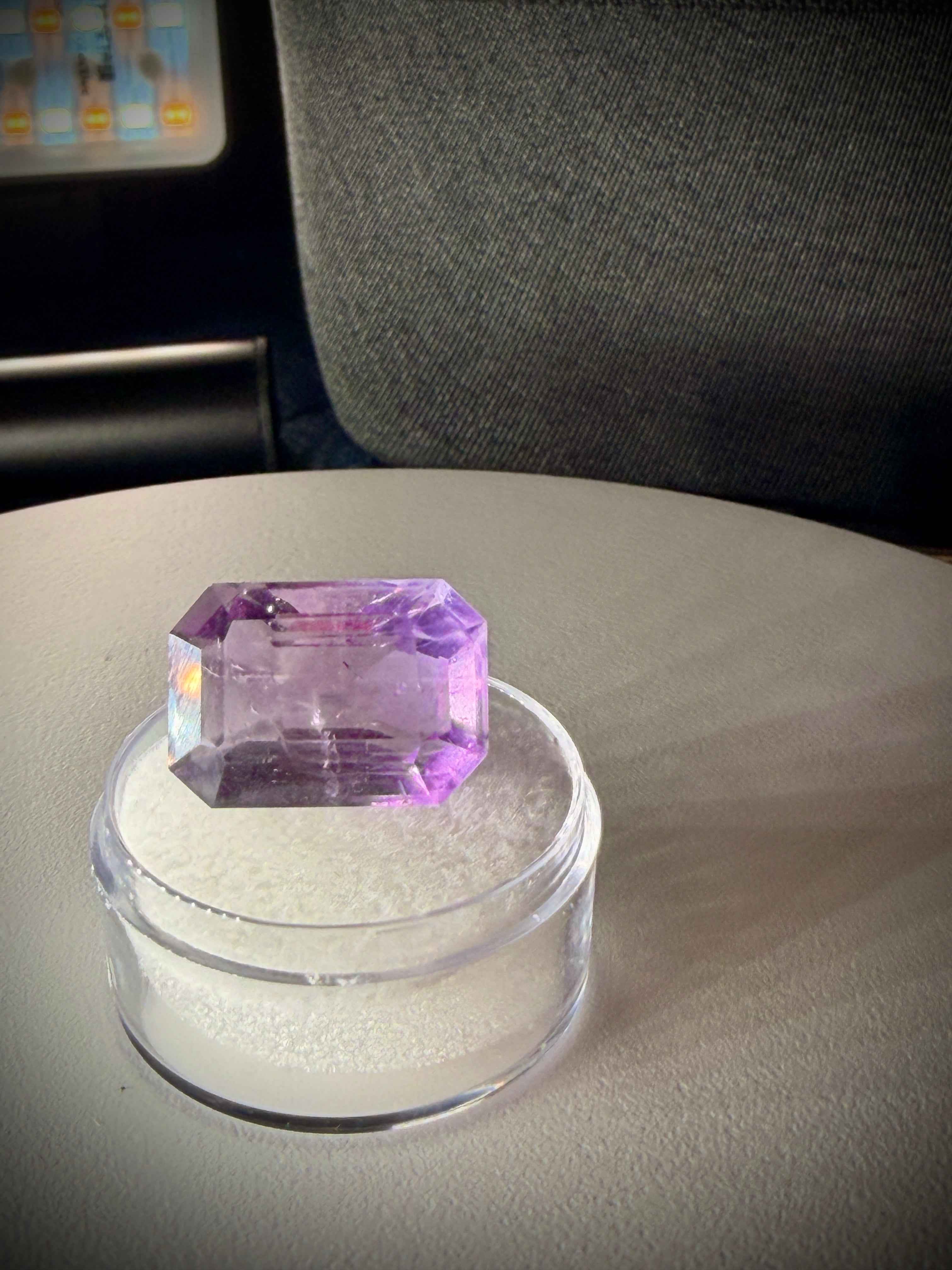(21.0ct) Royal Vivid Purple Fluorite From Brazil- Precision Master Cut (WAV29)