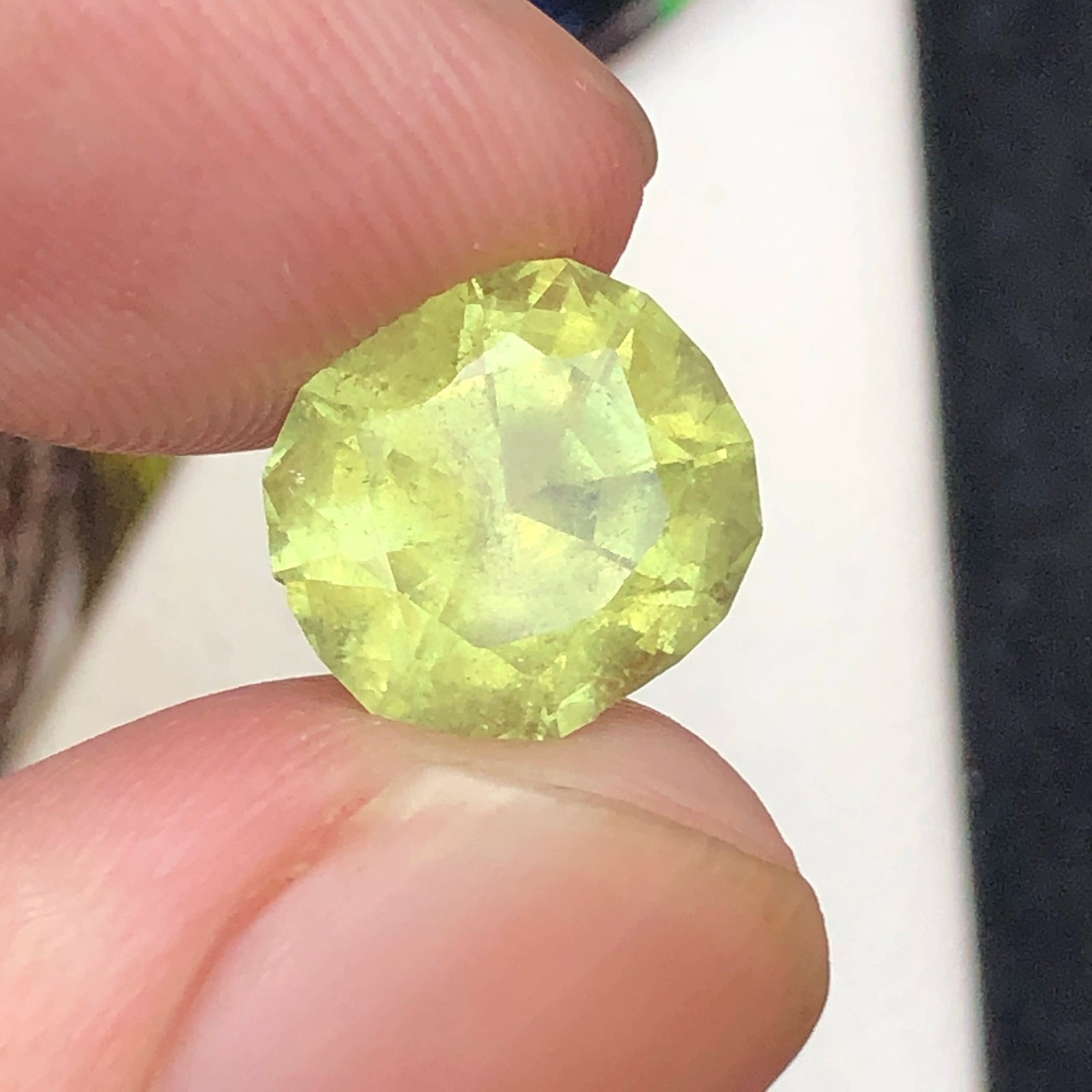 (3.62ct) Natürlicher gelber Turmalin – Seltener „Kanariengelber“ Farbton – Präziser Oktagonschliff – Afghanistan (WAV64)