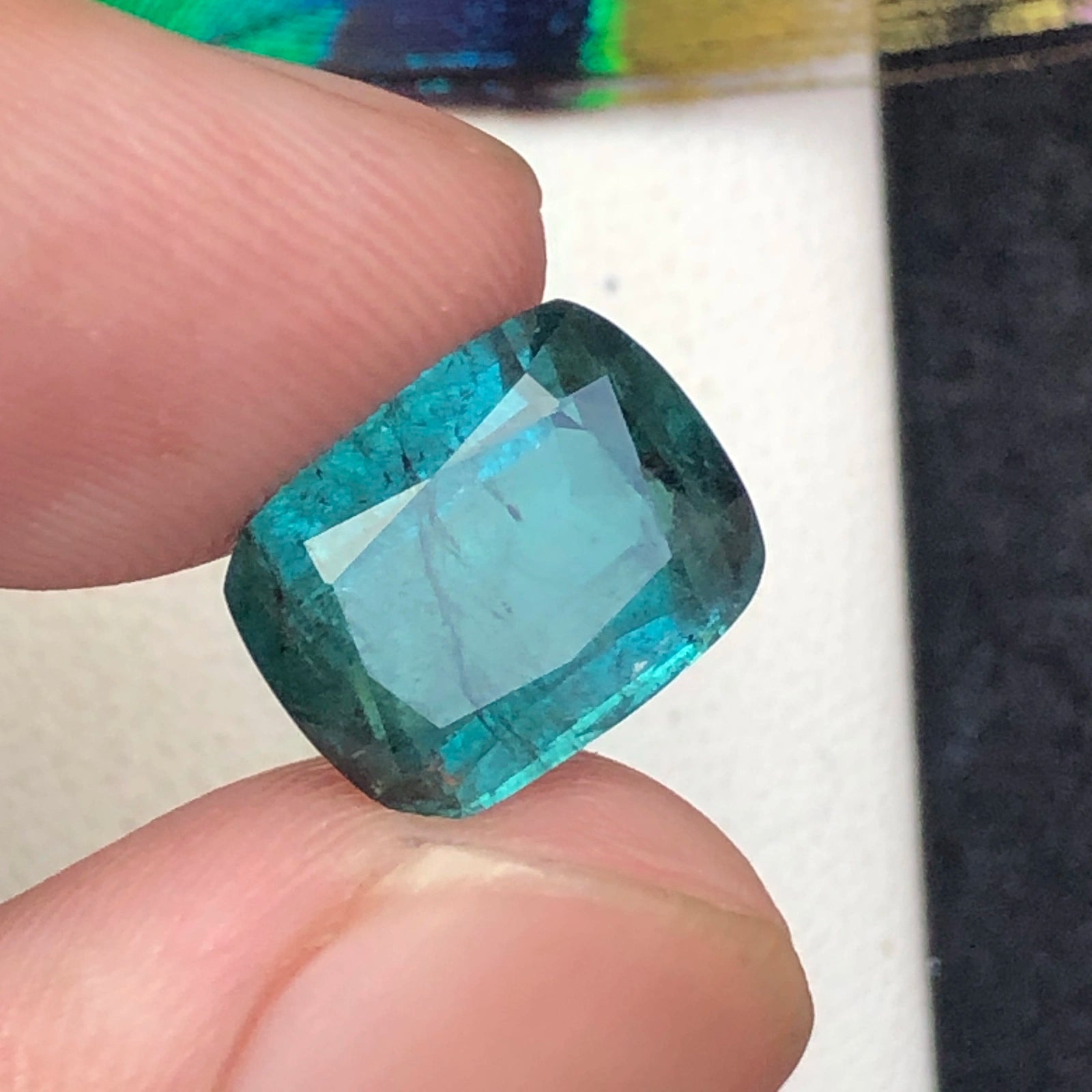 5.91ct Natural Indicolite Tourmaline - Rare Afghanistan Blue - Large Octagon Cut (WAV67)