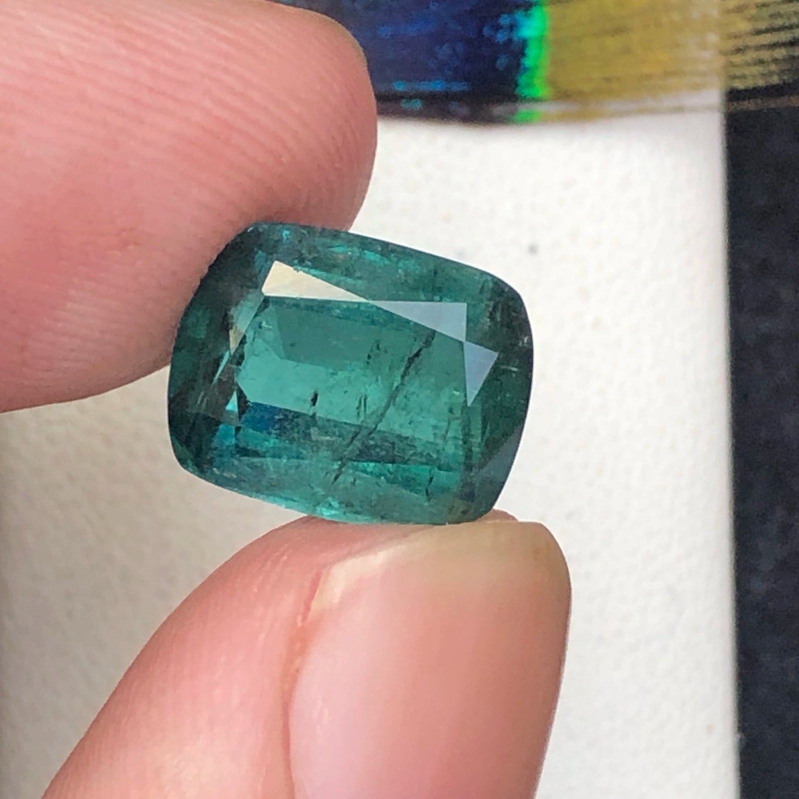 5.91ct Natural Indicolite Tourmaline - Rare Afghanistan Blue - Large Octagon Cut (WAV67)