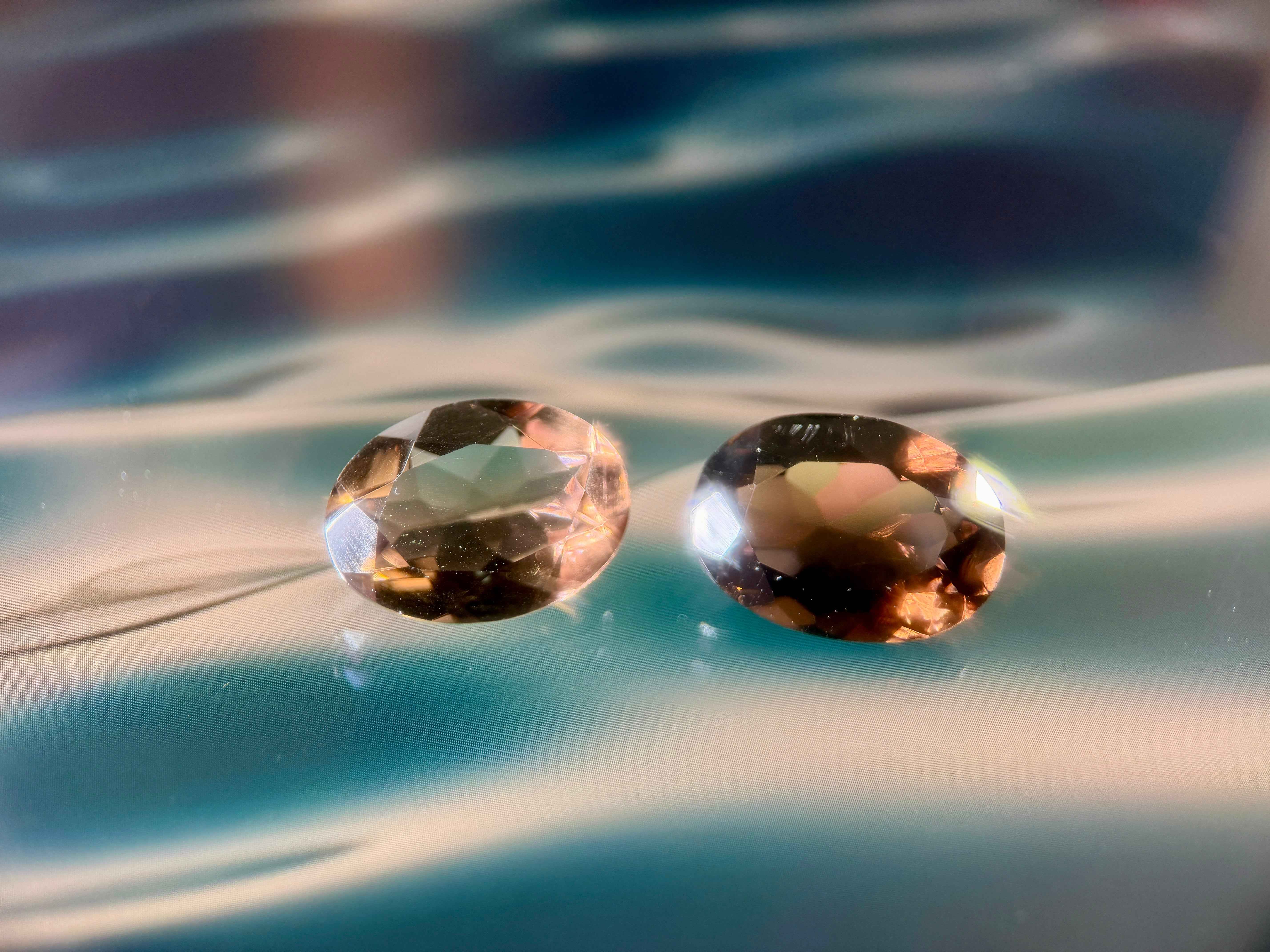 (15.46ct) Natural Smoky Quartz Pair - Earth-Mined untreated Gems (WAV34)