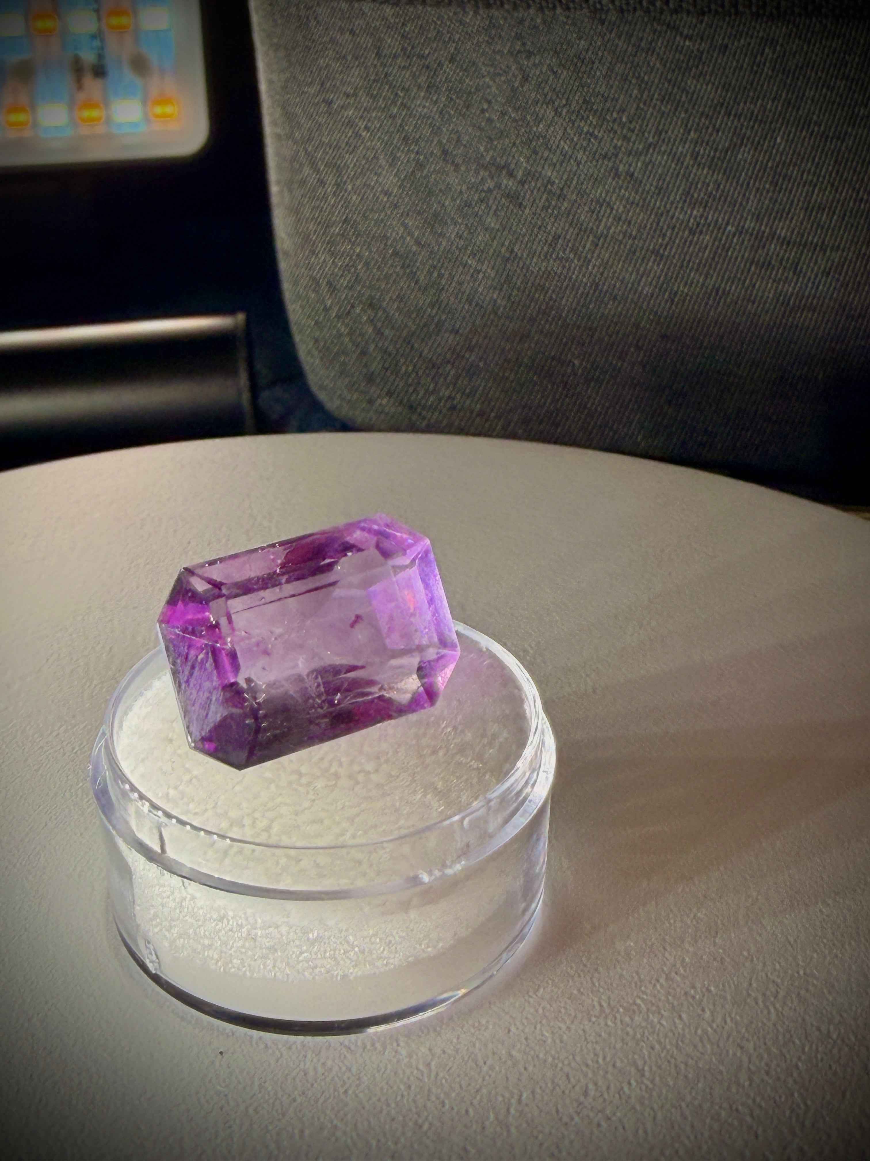 (21.0ct) Royal Vivid Purple Fluorite From Brazil- Precision Master Cut (WAV29)