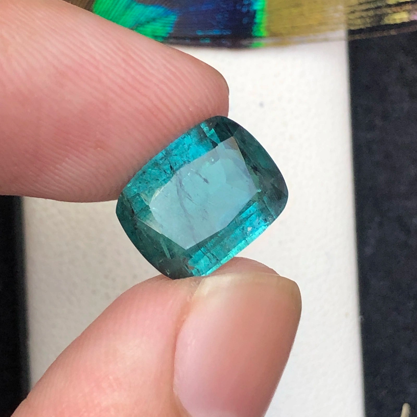 5.91ct Natural Indicolite Tourmaline - Rare Afghanistan Blue - Large Octagon Cut (WAV67)