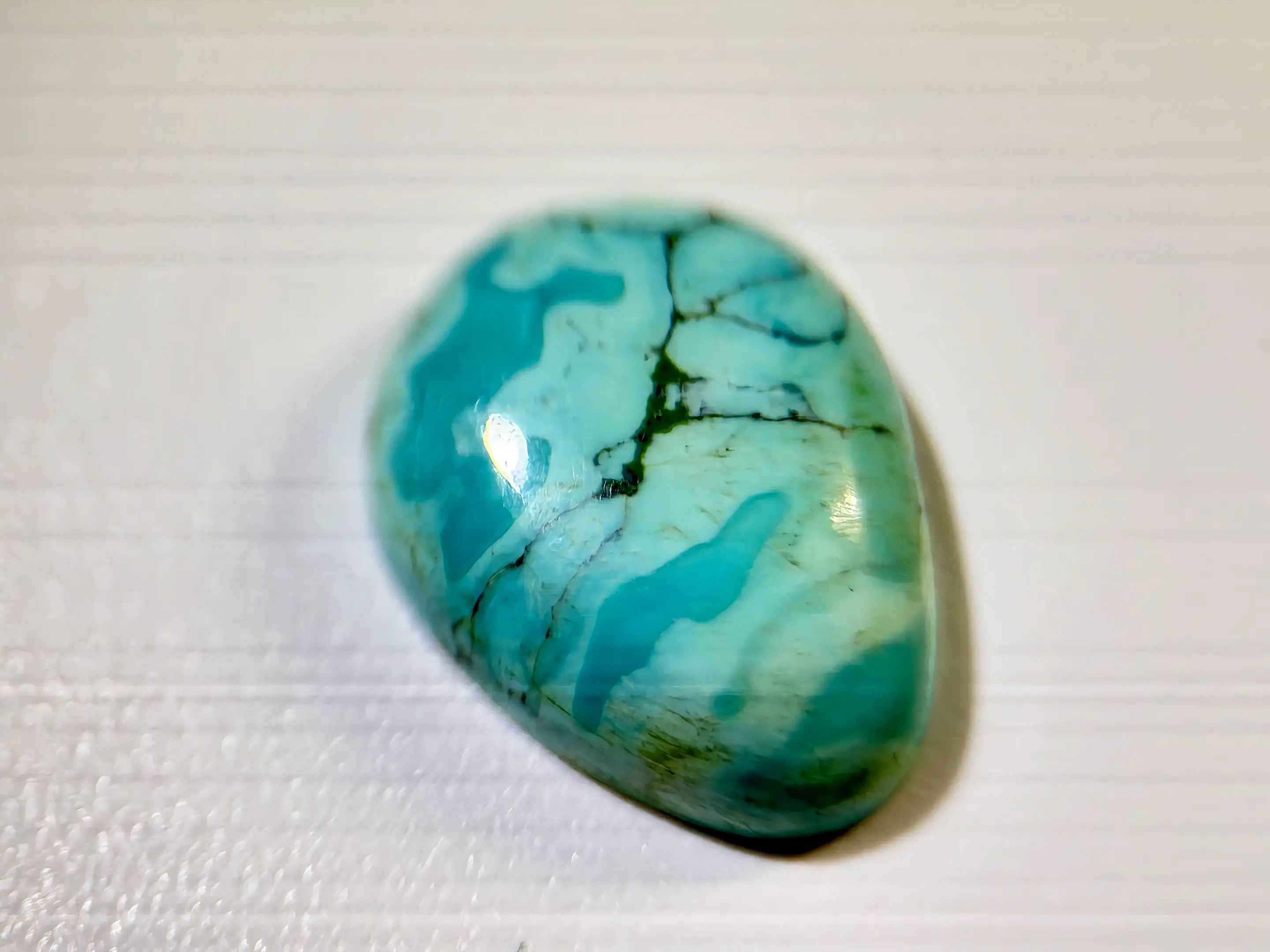Natural Untreated Tibetian Turquoise Cabochon (6 Ct) (WAV6)