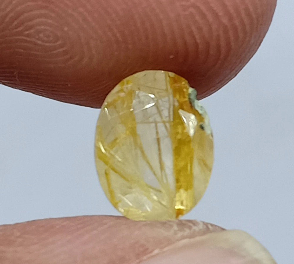 Natural Untreated Golden Rutilated Quartz Faceted (1.80 Ct) (WAV2)