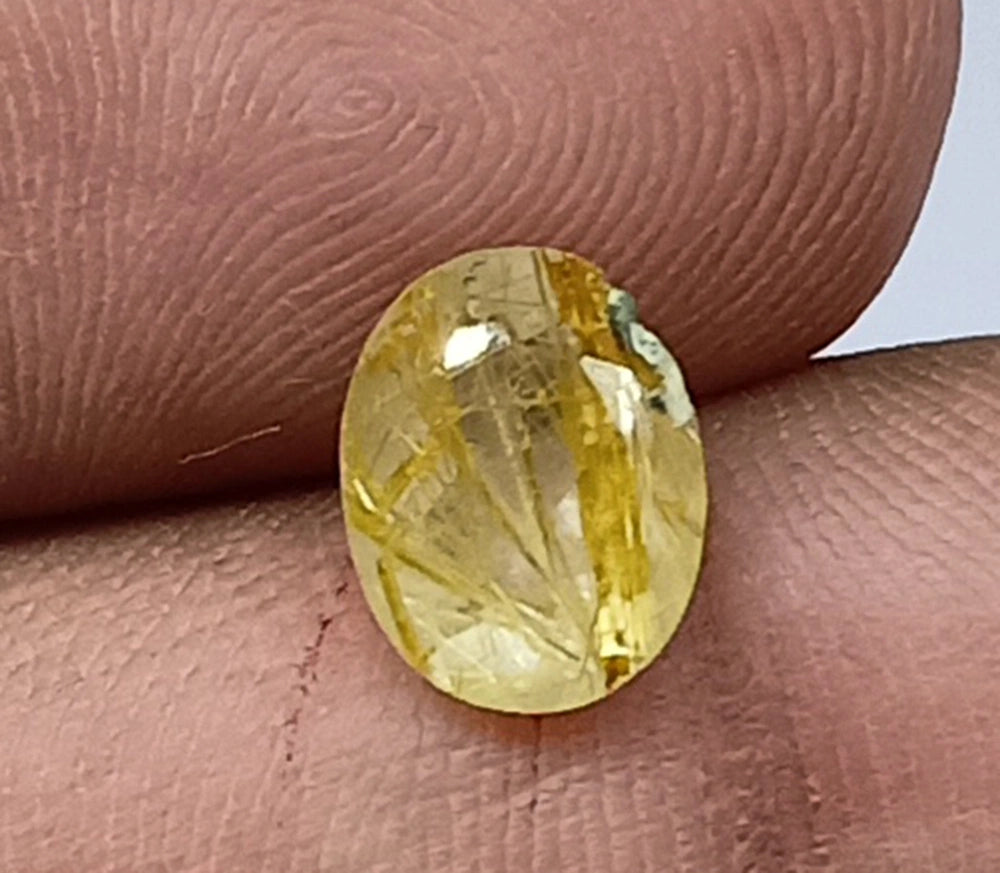 Natural Untreated Golden Rutilated Quartz Faceted (1.80 Ct) (WAV2)
