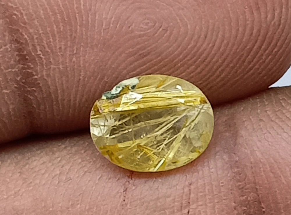 Natural Untreated Golden Rutilated Quartz Faceted (1.80 Ct) (WAV2)