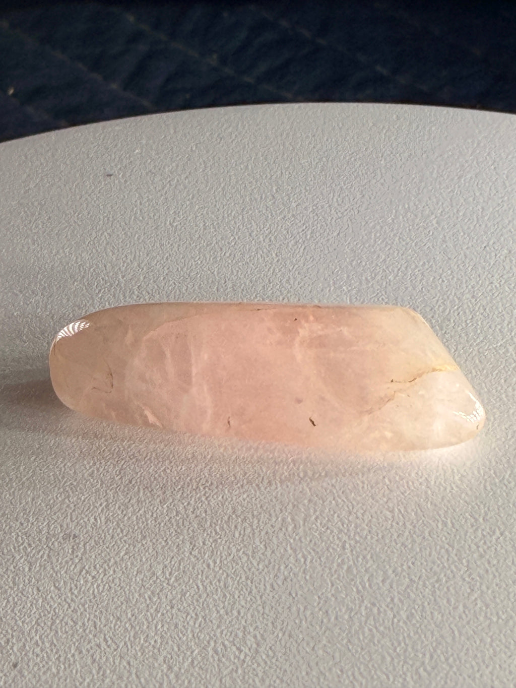 Natural Untreated Rose Quartz Cabochon (46.10 Ct)  (WAV7)