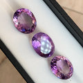 29.45ctw Natural Rwanda Amethyst Lot - 3 Piece Statement Suite - Deep Royal Purple (WAV 79)