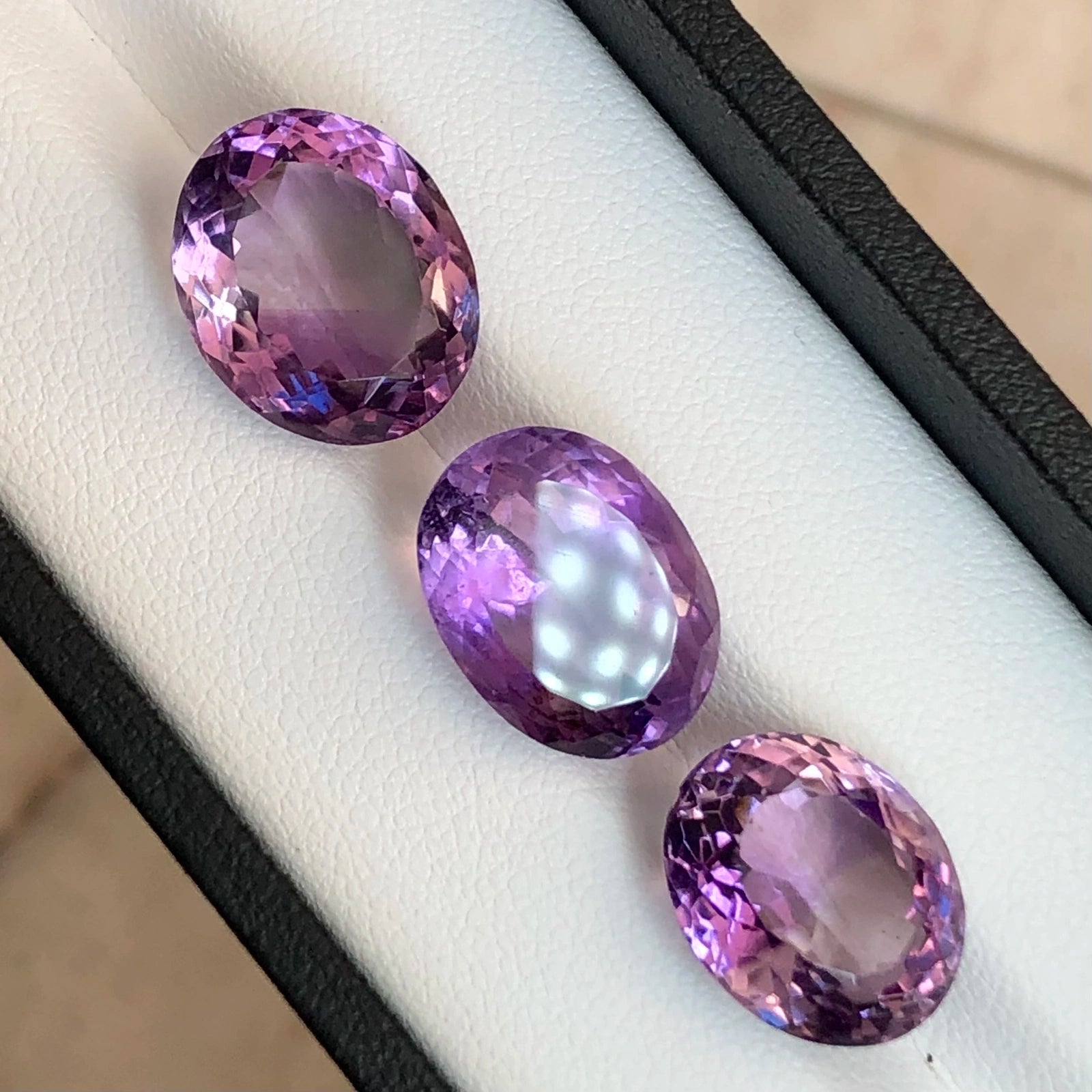 29.45ctw Natural Rwanda Amethyst Lot - 3 Piece Statement Suite - Deep Royal Purple (WAV 79)