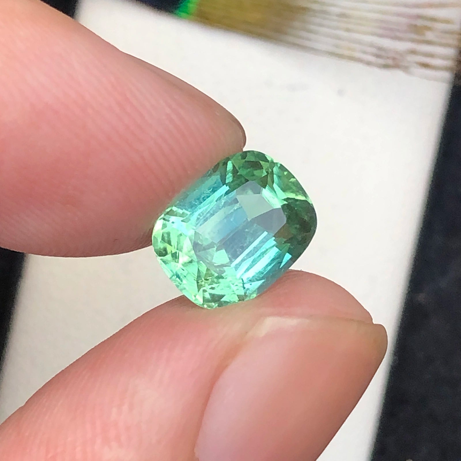 (2.73ct) Natural Seafoam Green Tourmaline - Rare Afghanistan Origin - Precision Octagon Cut (WAV62)