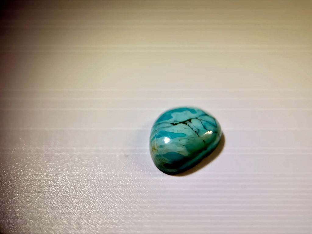 Natural Untreated Tibetian Turquoise Cabochon (6 Ct) (WAV6)