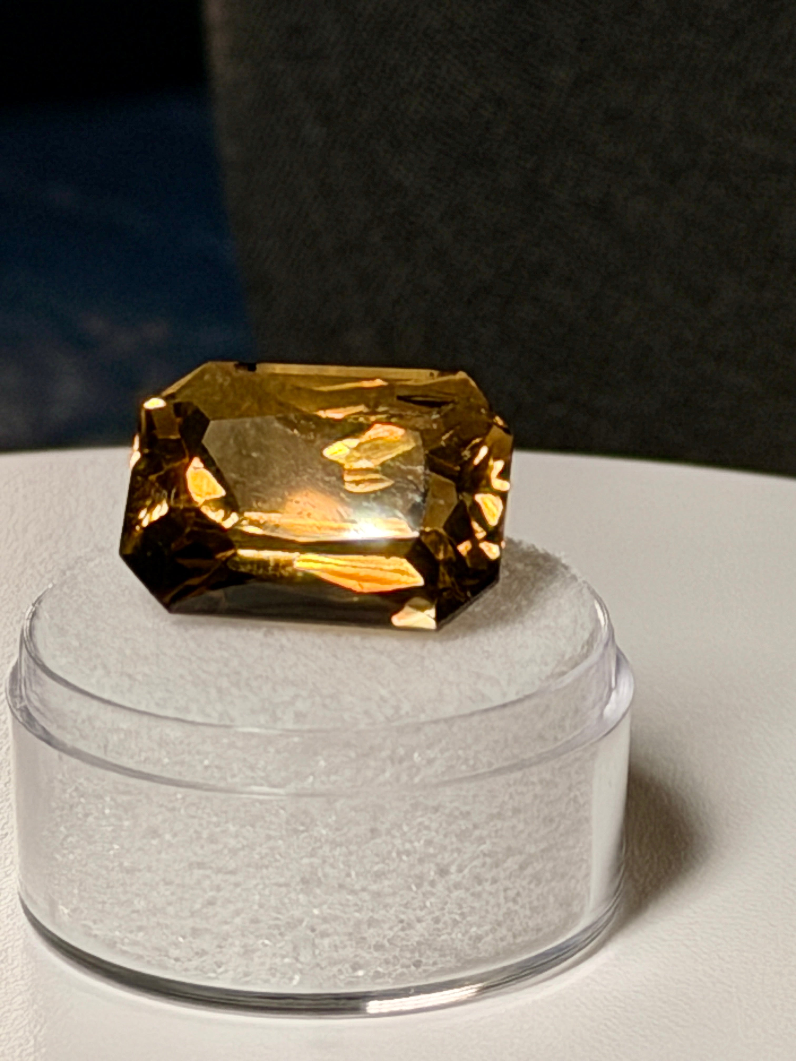 |Custom Precision Cut| Santa Ana Madeir: 16.49 Ct Citrine | State Of Minas Gerais Brazil (WAV24)