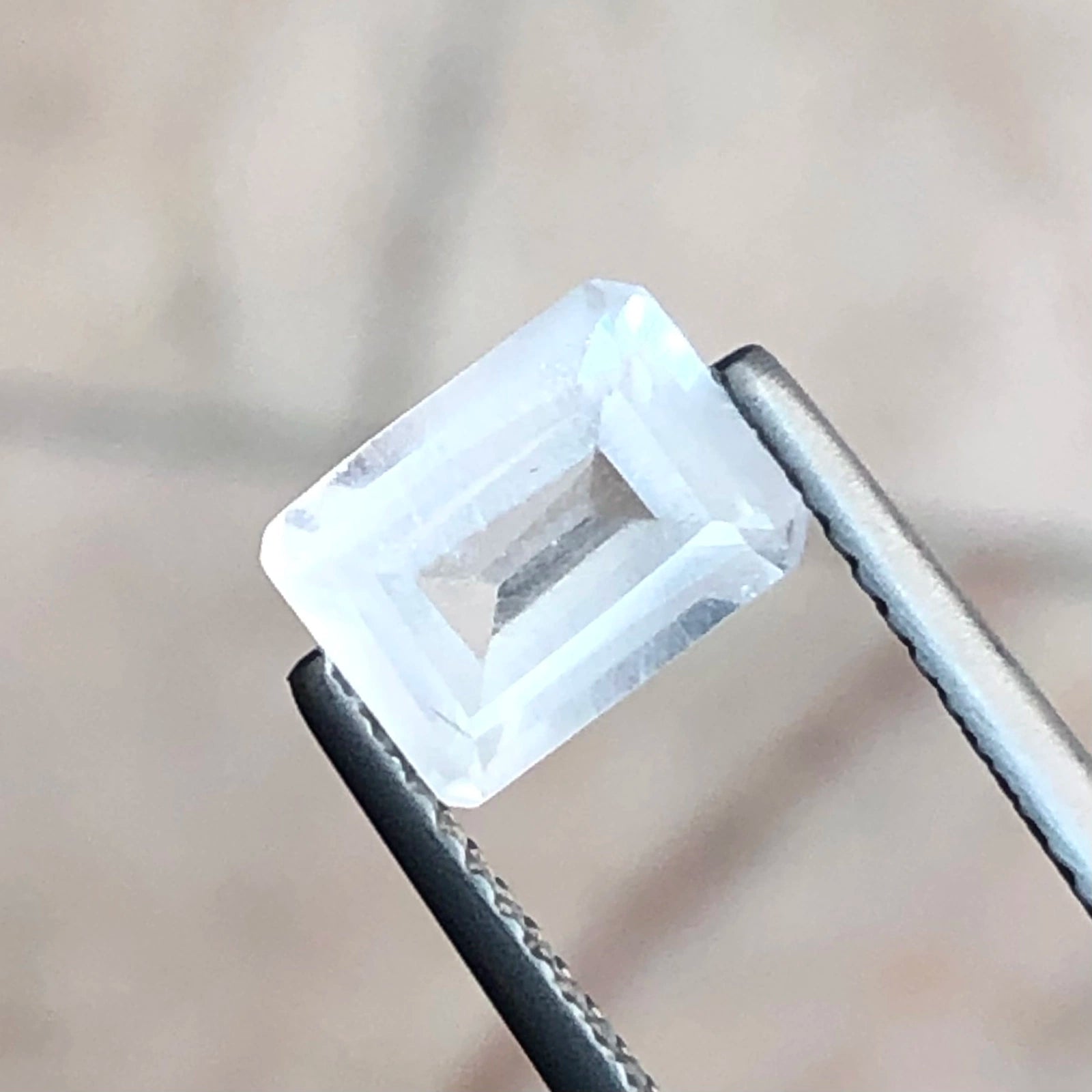 1.60ct Natural White Topaz - Untreated - Sleek Emerald Cut - VS Clarity (WAV76)