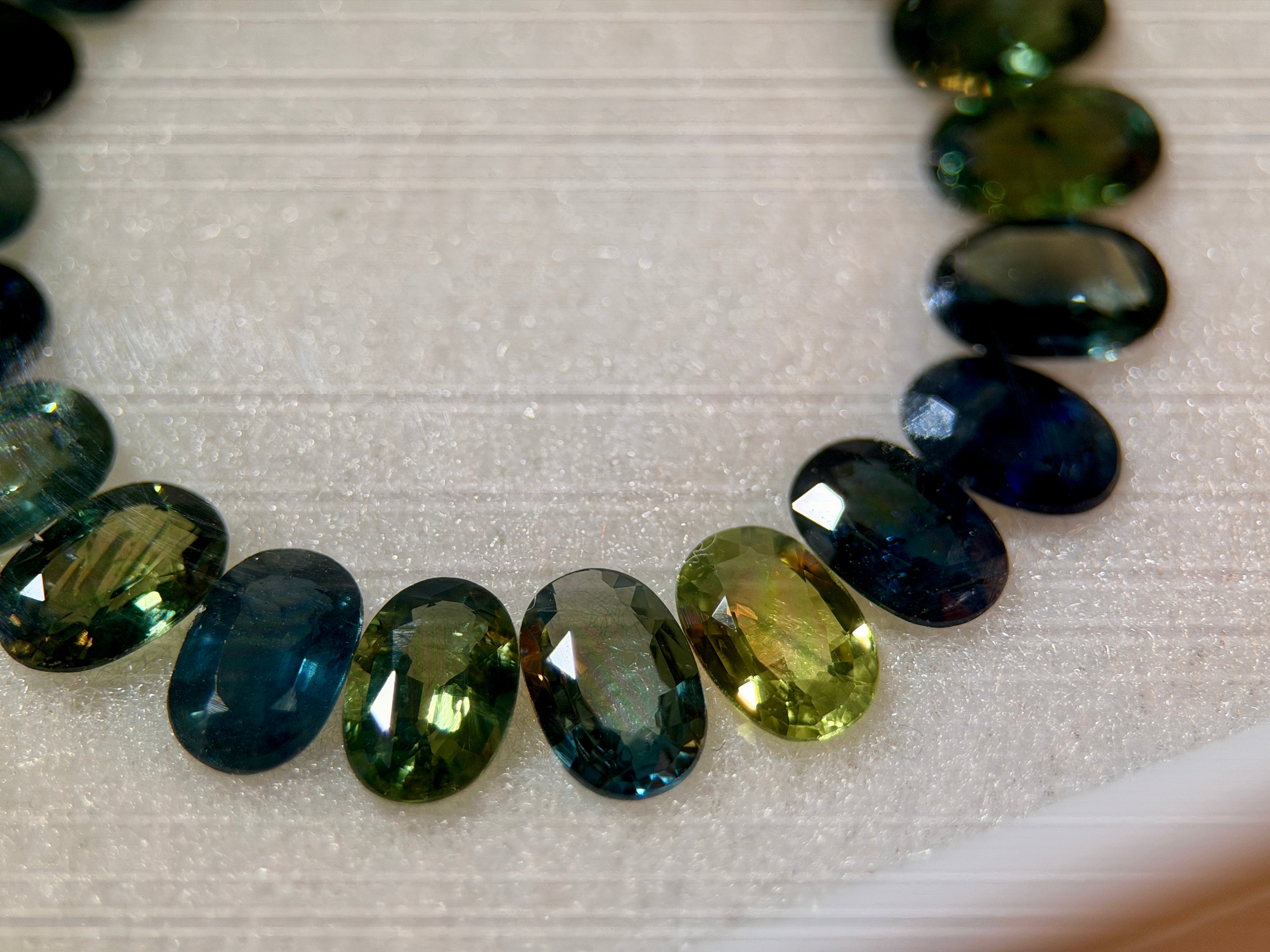 (11.47ctw) Elite Australian Teal Sapphire Parcel - Precision Oval Brilliant (WAVS8)