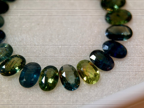 (11.47ctw) Elite Australian Teal Sapphire Parcel - Precision Oval Brilliant (WAVS8)