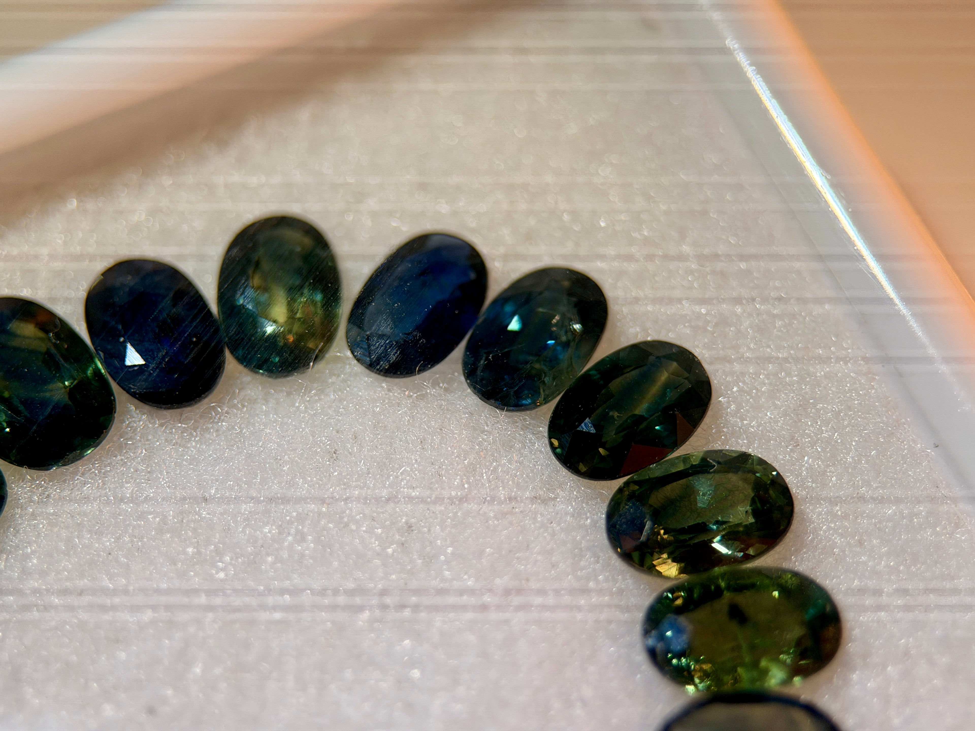 (11.47ctw) Elite Australian Teal Sapphire Parcel - Precision Oval Brilliant (WAVS8)