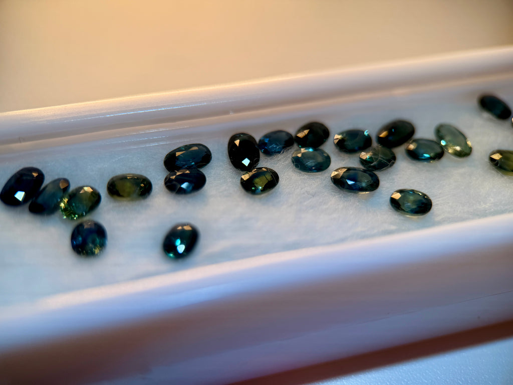 (9.90ctw) Precision-Cut Montana Teal Sapphire Melee Parcel (WAVS7)