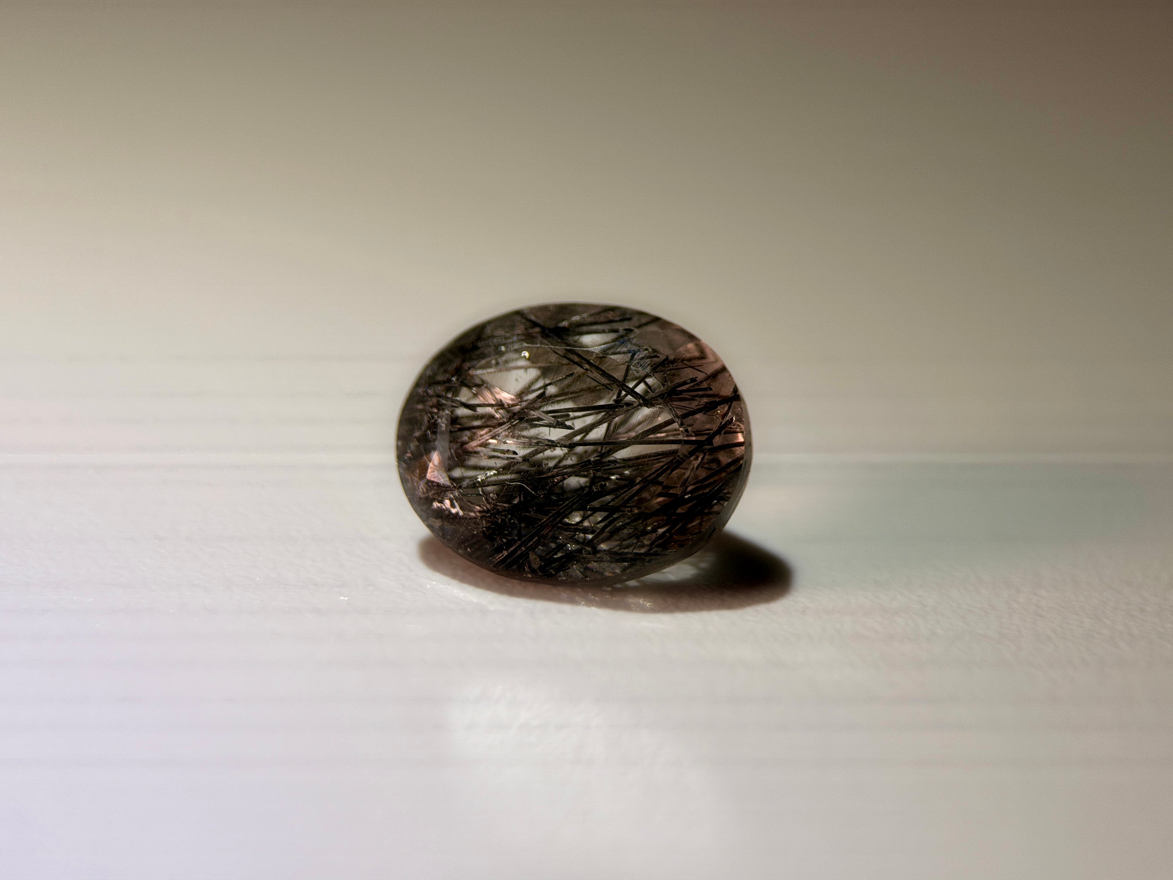 Natural Untreated Black Rutilated Quartz Faceted Gemstone (2.70 Ct) (WAV9)
