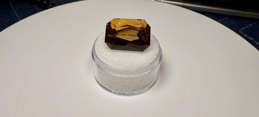|Custom Precision Cut| Santa Ana Madeir: 16.49 Ct Citrine | State Of Minas Gerais Brazil (WAV24)