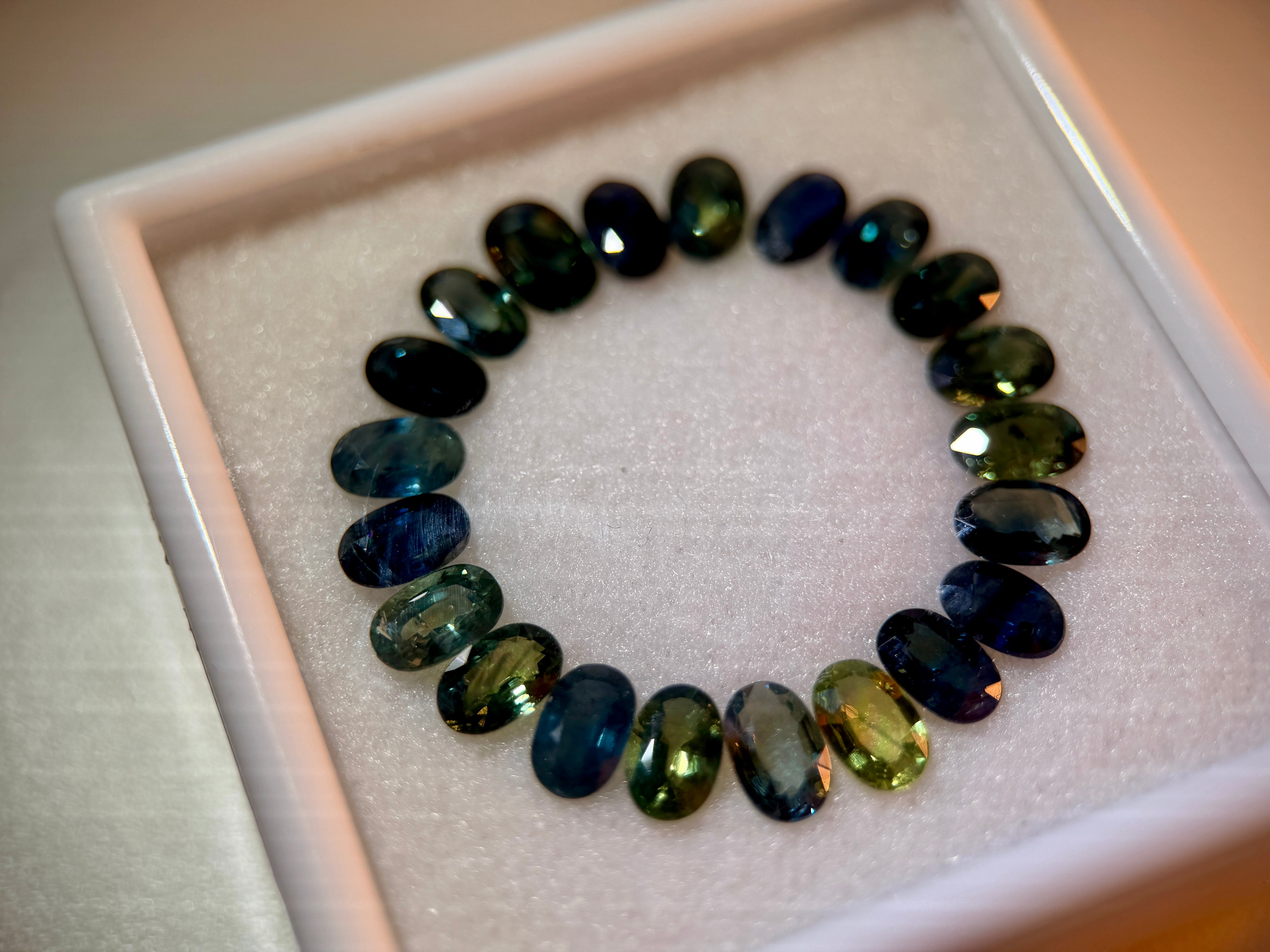 (11.47ctw) Elite Australian Teal Sapphire Parcel - Precision Oval Brilliant (WAVS8)