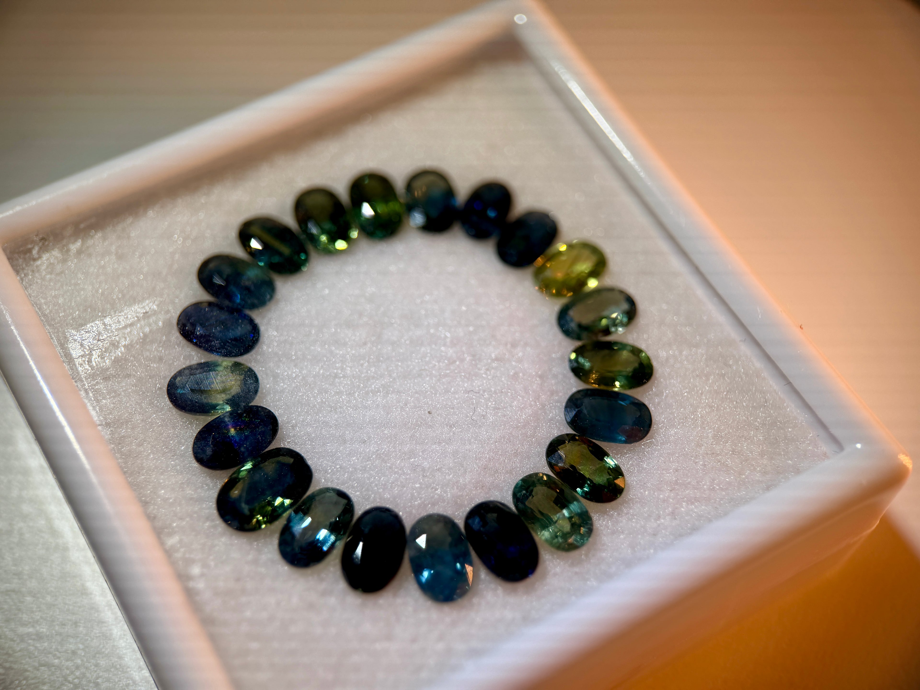(11.47ctw) Elite Australian Teal Sapphire Parcel - Precision Oval Brilliant (WAVS8)