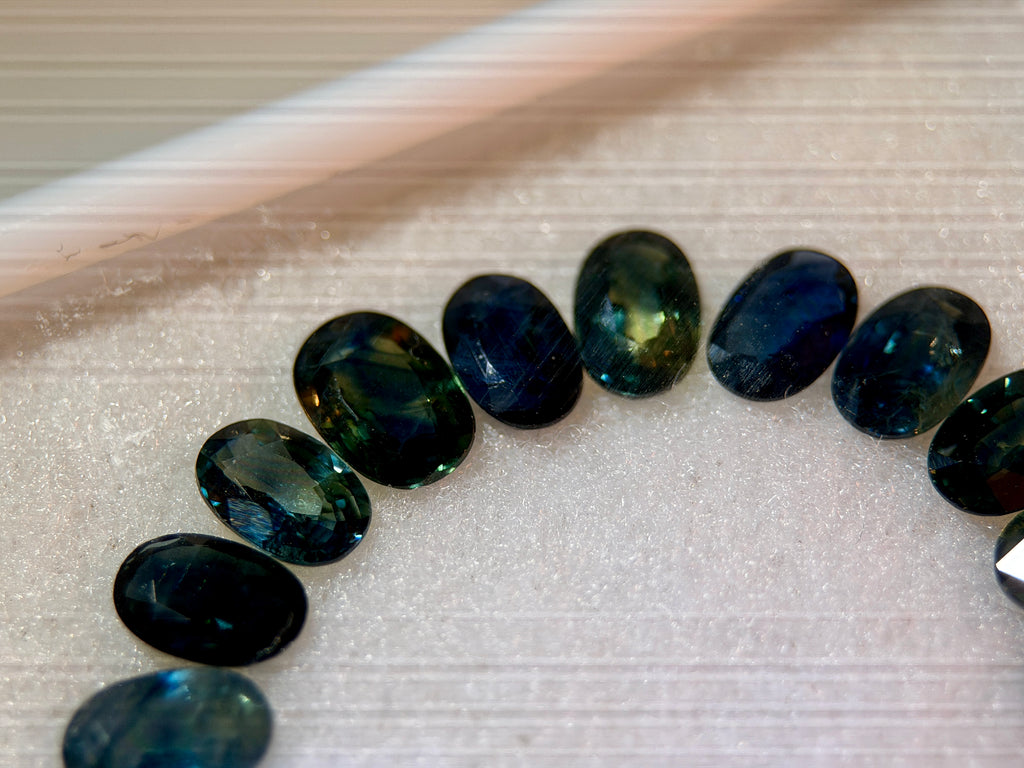 (11.47ctw) Elite Australian Teal Sapphire Parcel - Precision Oval Brilliant (WAVS8)