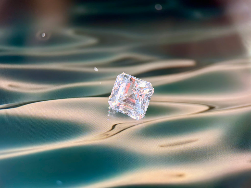 (6.03ct) Natural White Topaz | Eye-Clean Asscher Cut Square | Rare Unheated Sparkle (WAV21)