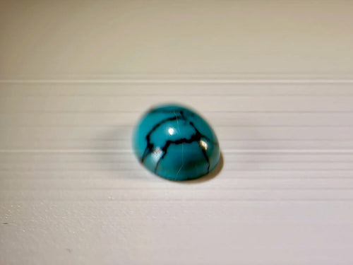 (1.77ct) Natural Egyptian Turquoise - Rare Sinai Peninsula Source - Untreated Oval Cabochon (WAV36)