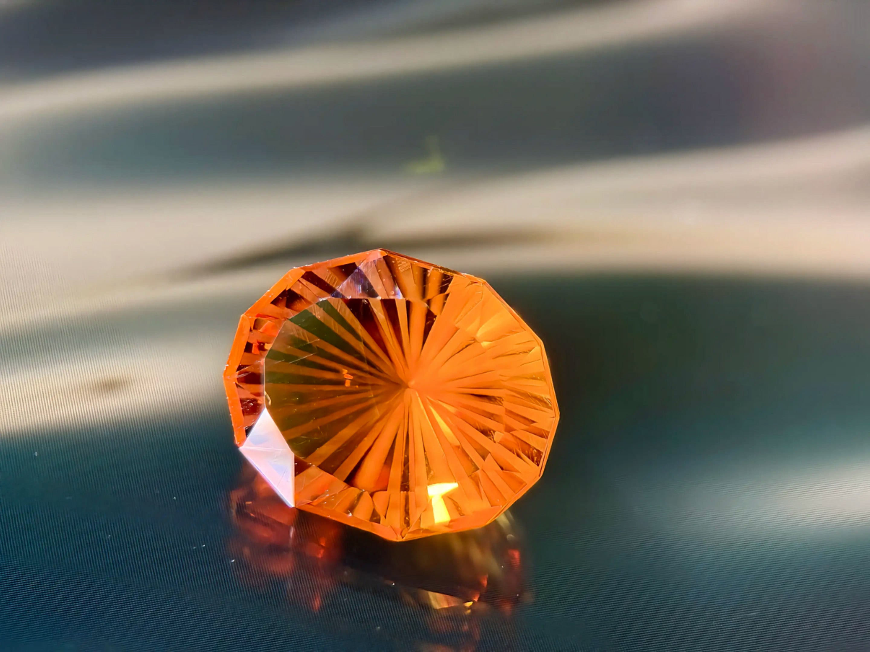 (5.10ct) Natural Golden Orange Citrine - Custom Fancy Oval Cut - VVS Brazil Gemstone (WAV23)
