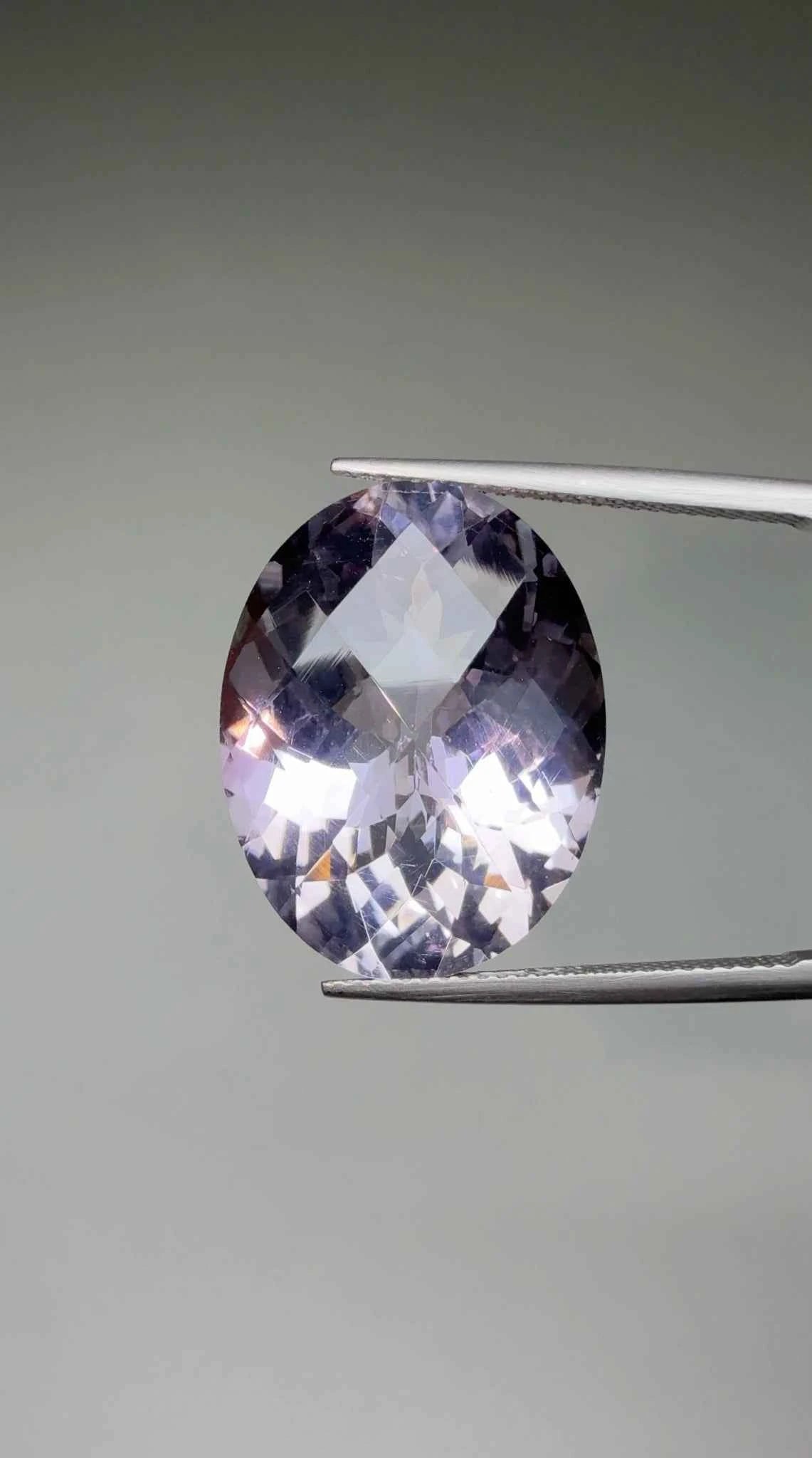 (22.35ct) Natural Lavender Amethyst - Large 22mm Round Cut - 100% Untreated Gemstone (WAV39)