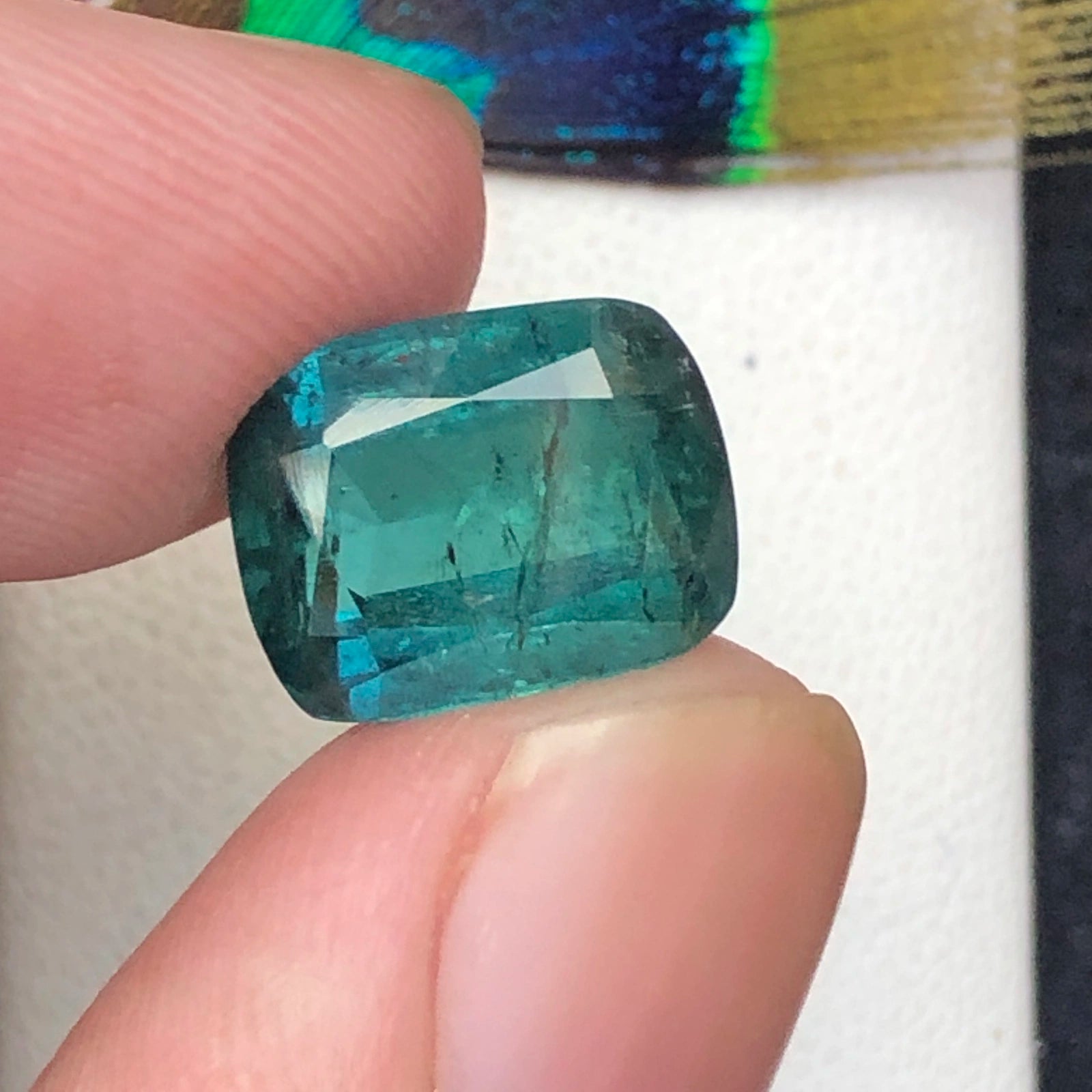 5.91ct Natural Indicolite Tourmaline - Rare Afghanistan Blue - Large Octagon Cut (WAV67)