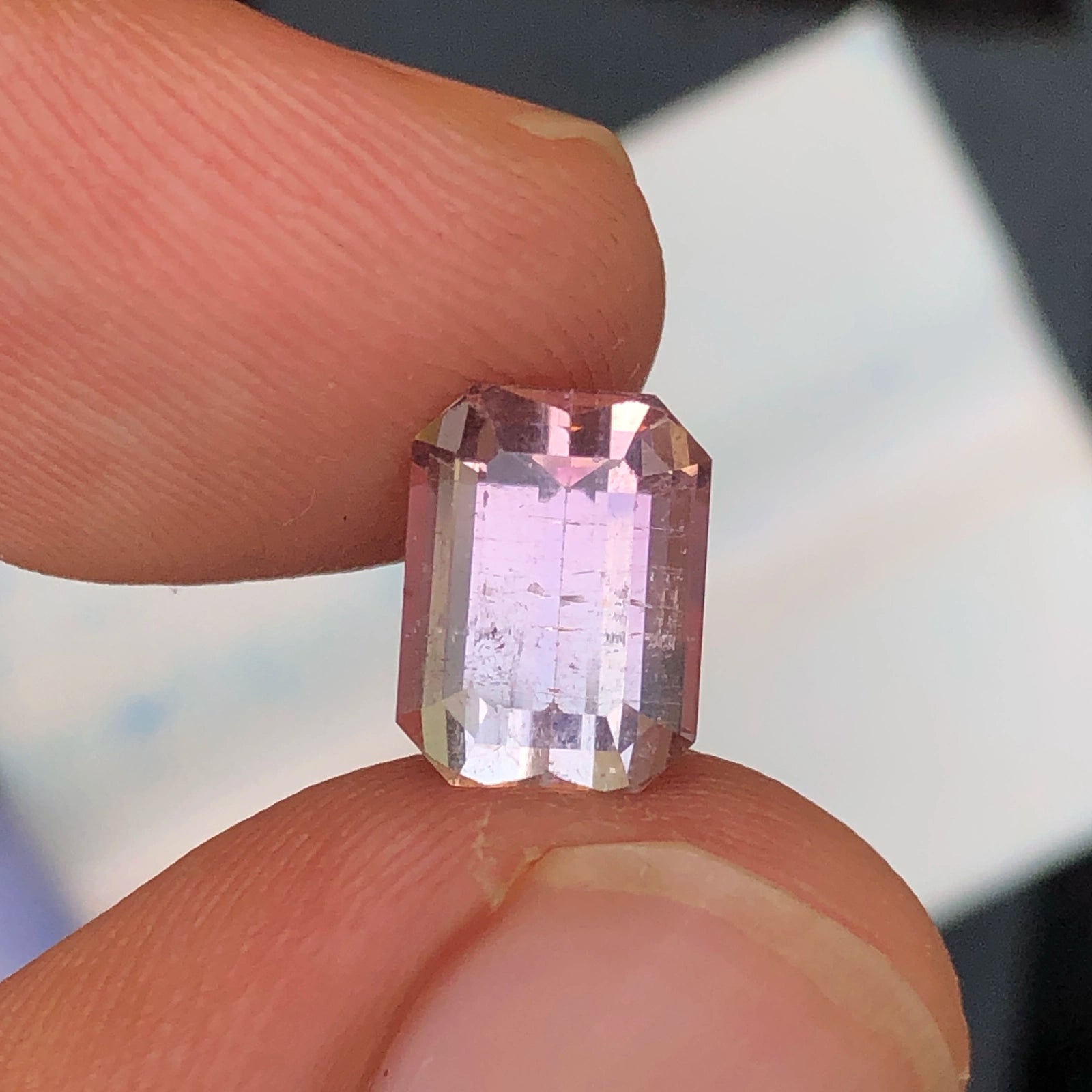 (2.83ct) Natural Afghan Tourmaline - Rare "Baby Pink" - Precision Octagon Cut - Untreated (WAV63)
