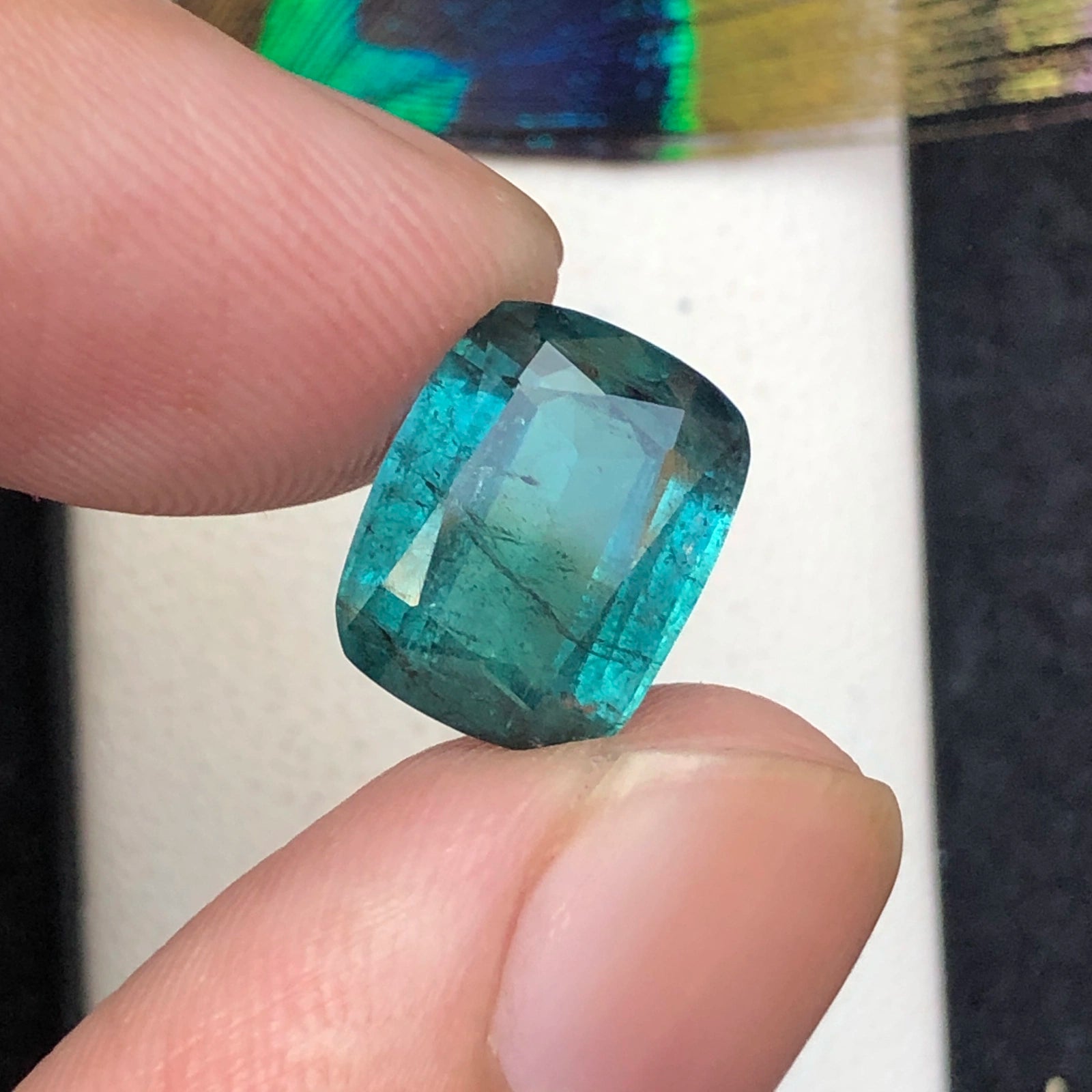 5.91ct Natural Indicolite Tourmaline - Rare Afghanistan Blue - Large Octagon Cut (WAV67)