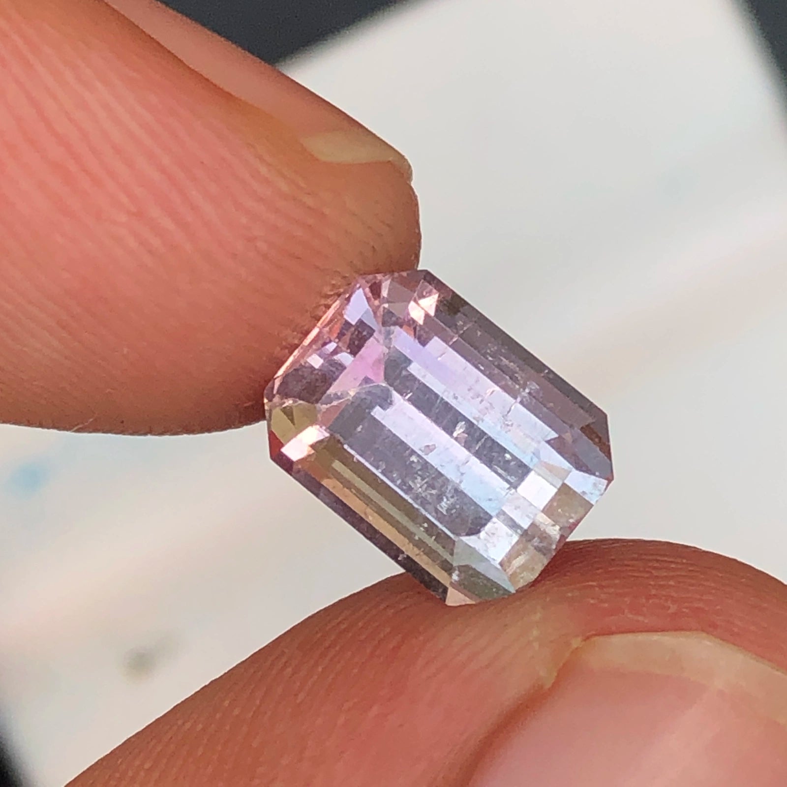 (2.83ct) Natural Afghan Tourmaline - Rare "Baby Pink" - Precision Octagon Cut - Untreated (WAV63)