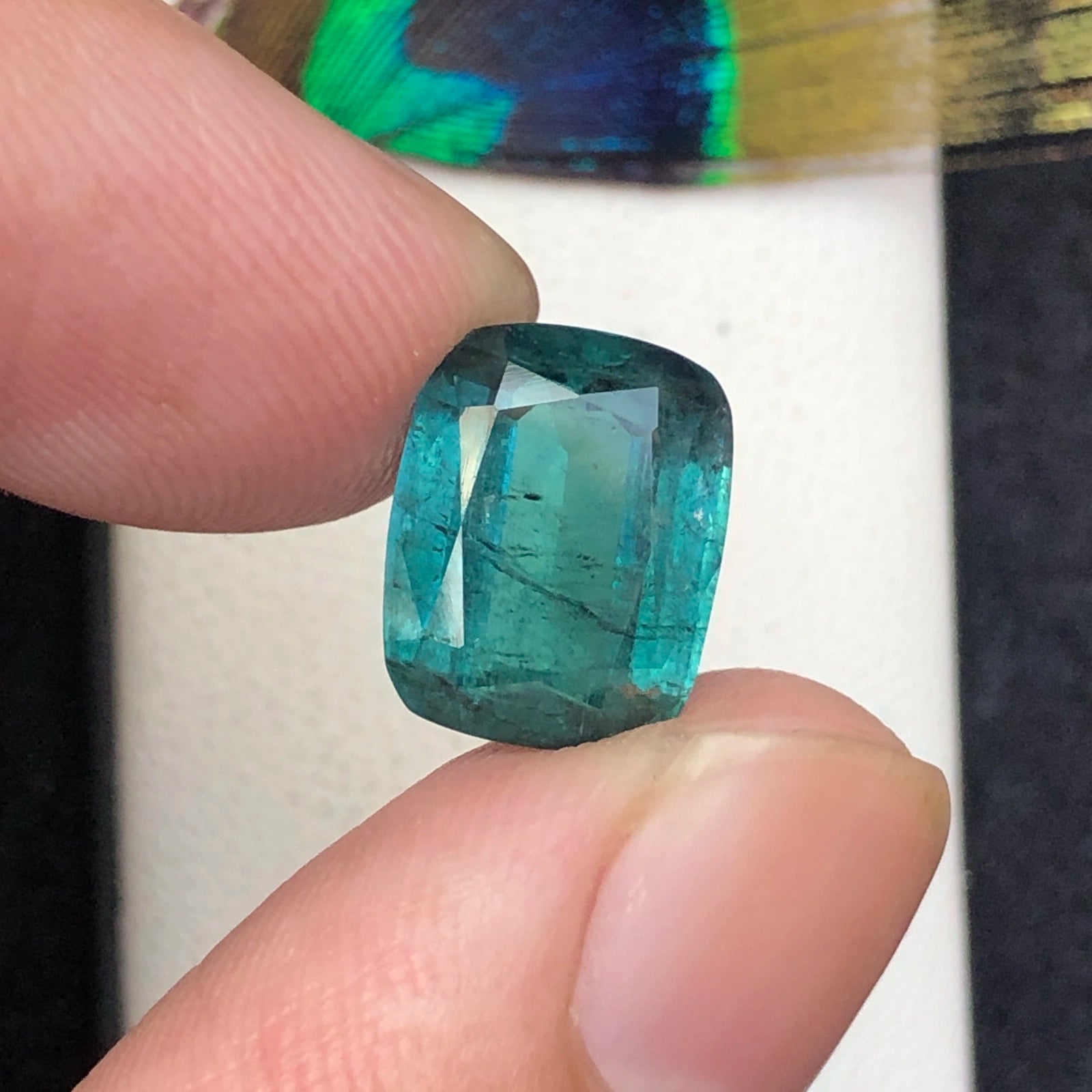 5.91ct Natural Indicolite Tourmaline - Rare Afghanistan Blue - Large Octagon Cut (WAV67)