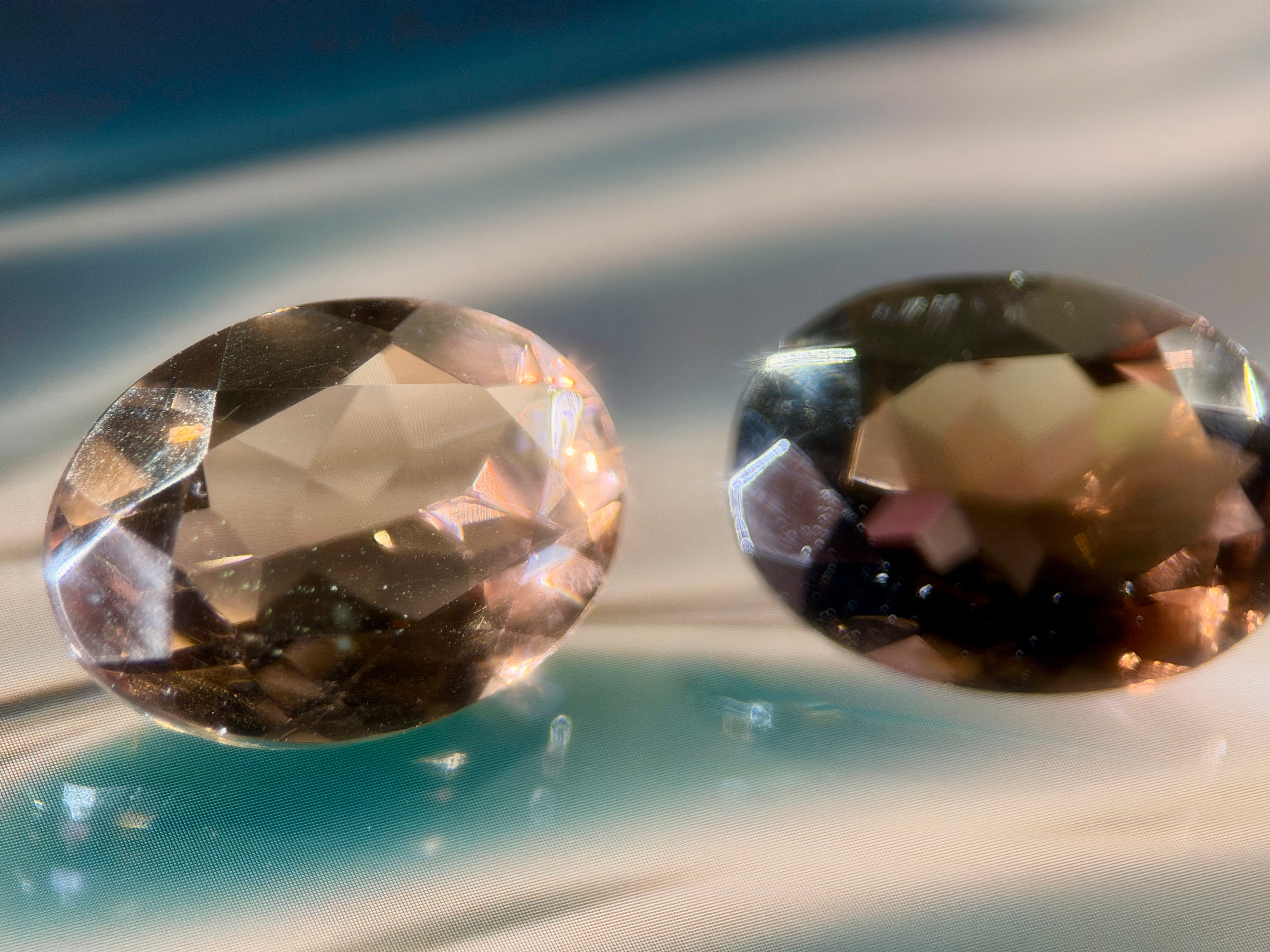 (15.46ct) Natural Smoky Quartz Pair - Earth-Mined untreated Gems (WAV34)