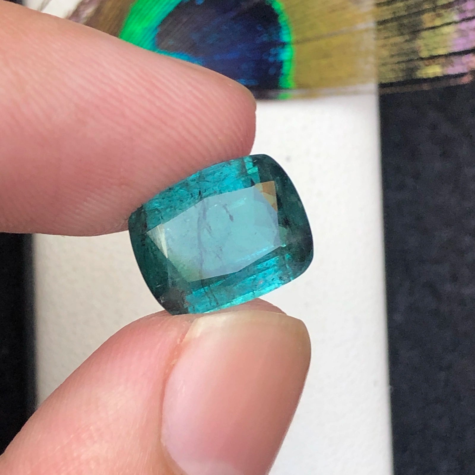 5.91ct Natural Indicolite Tourmaline - Rare Afghanistan Blue - Large Octagon Cut (WAV67)
