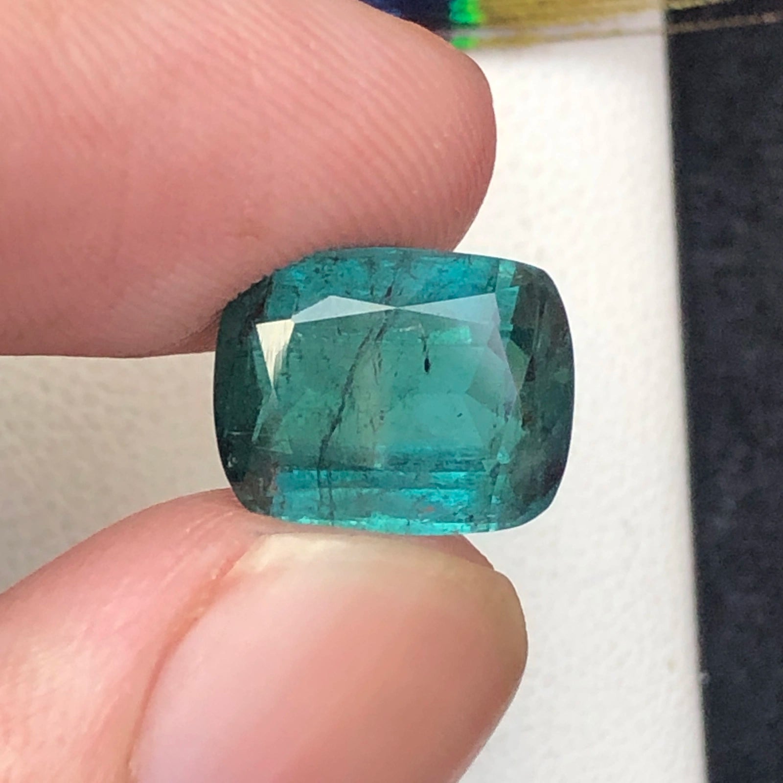 5.91ct Natural Indicolite Tourmaline - Rare Afghanistan Blue - Large Octagon Cut (WAV67)
