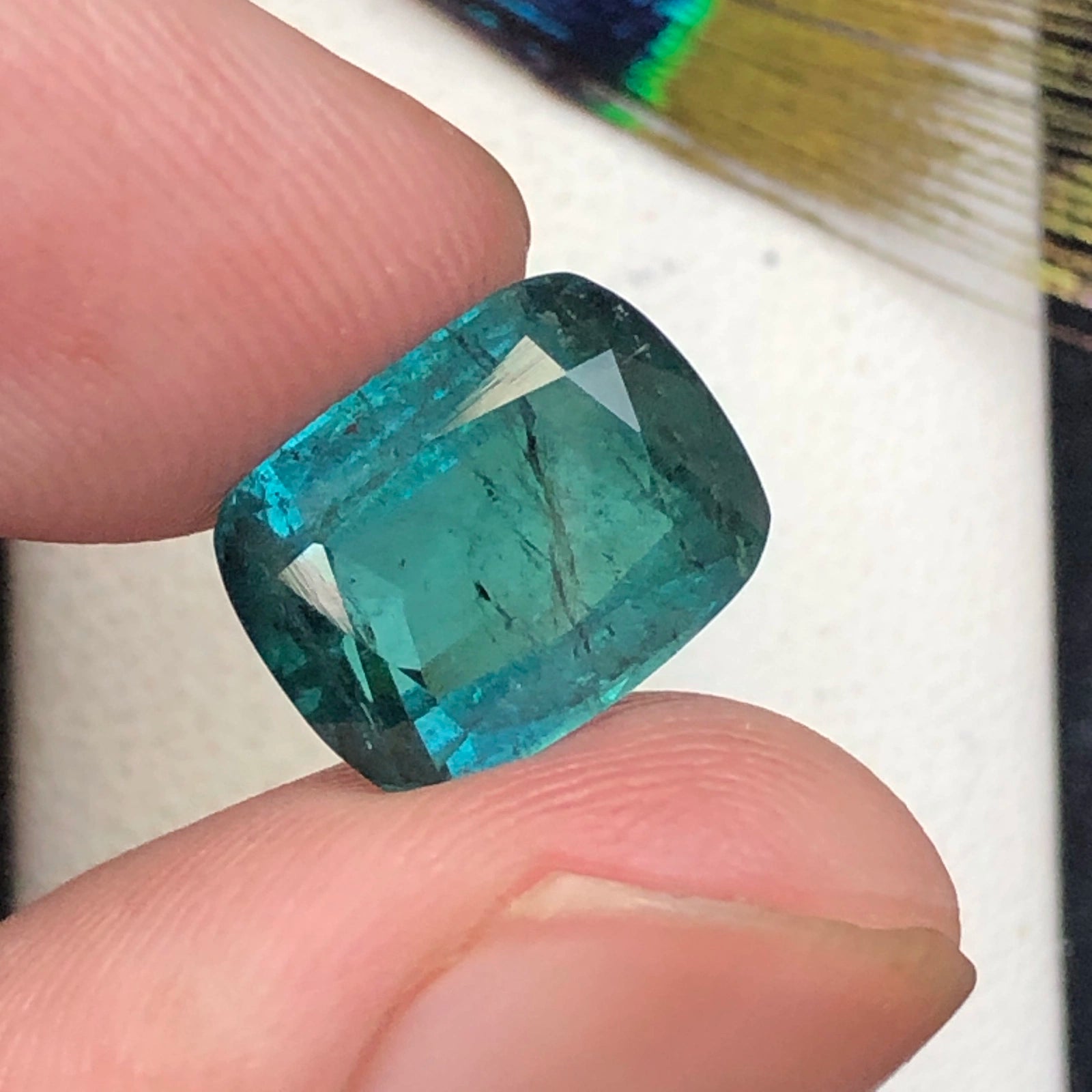 5.91ct Natural Indicolite Tourmaline - Rare Afghanistan Blue - Large Octagon Cut (WAV67)