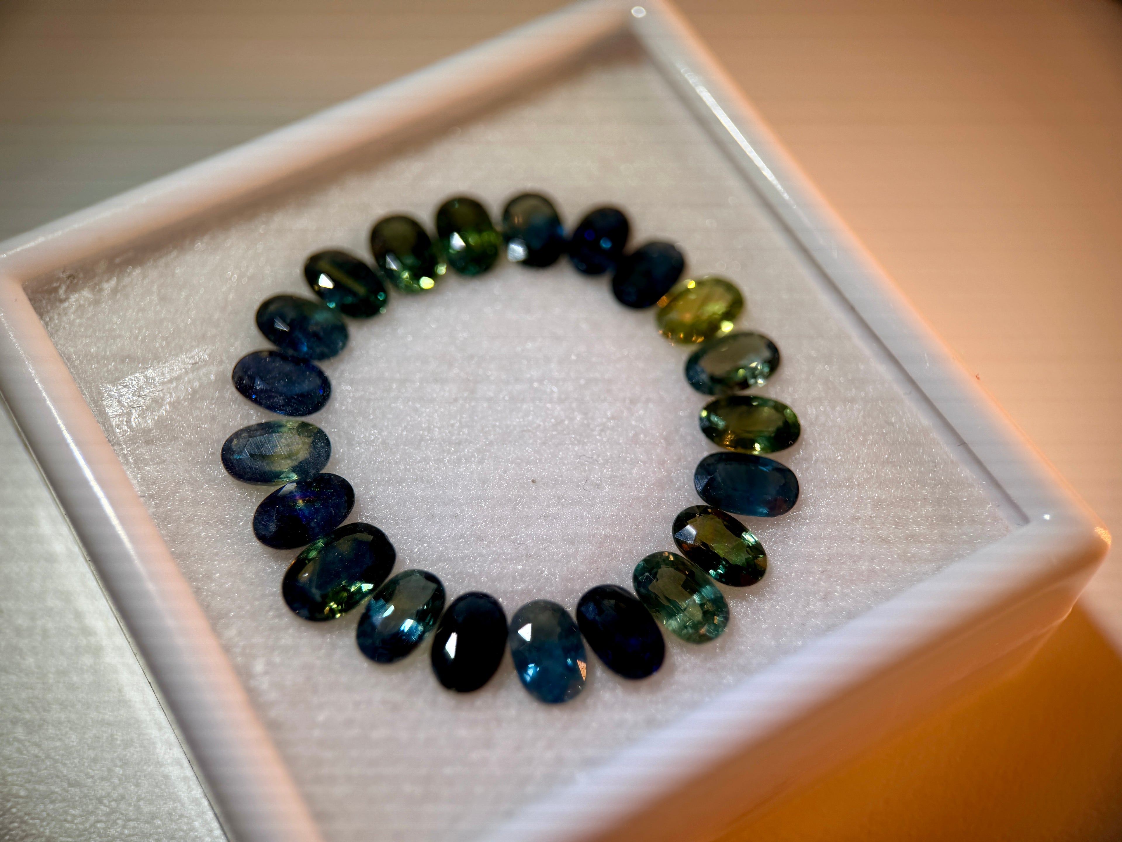 (11.47ctw) Elite Australian Teal Sapphire Parcel - Precision Oval Brilliant (WAVS8)