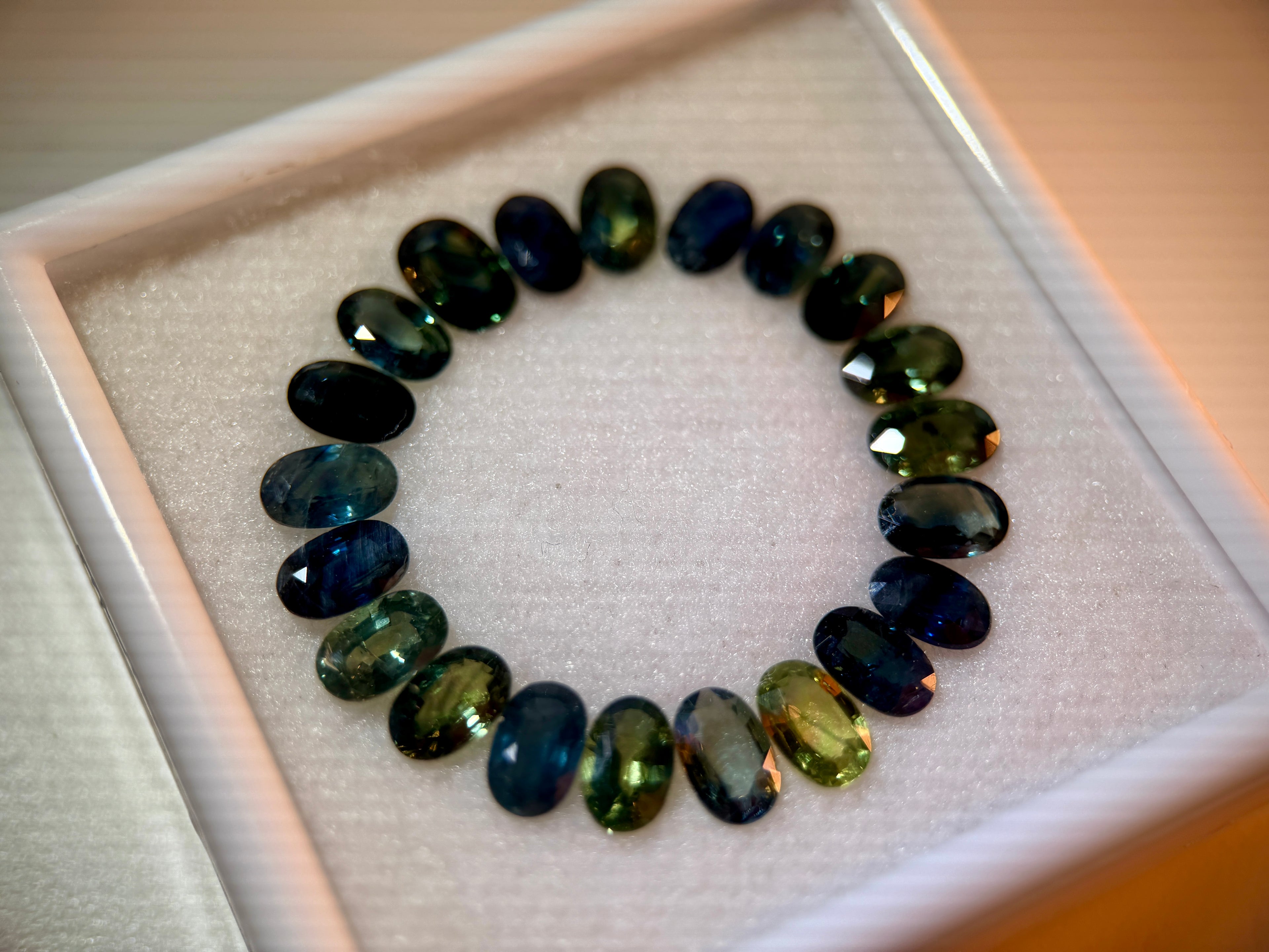 (11.47ctw) Elite Australian Teal Sapphire Parcel - Precision Oval Brilliant (WAVS8)