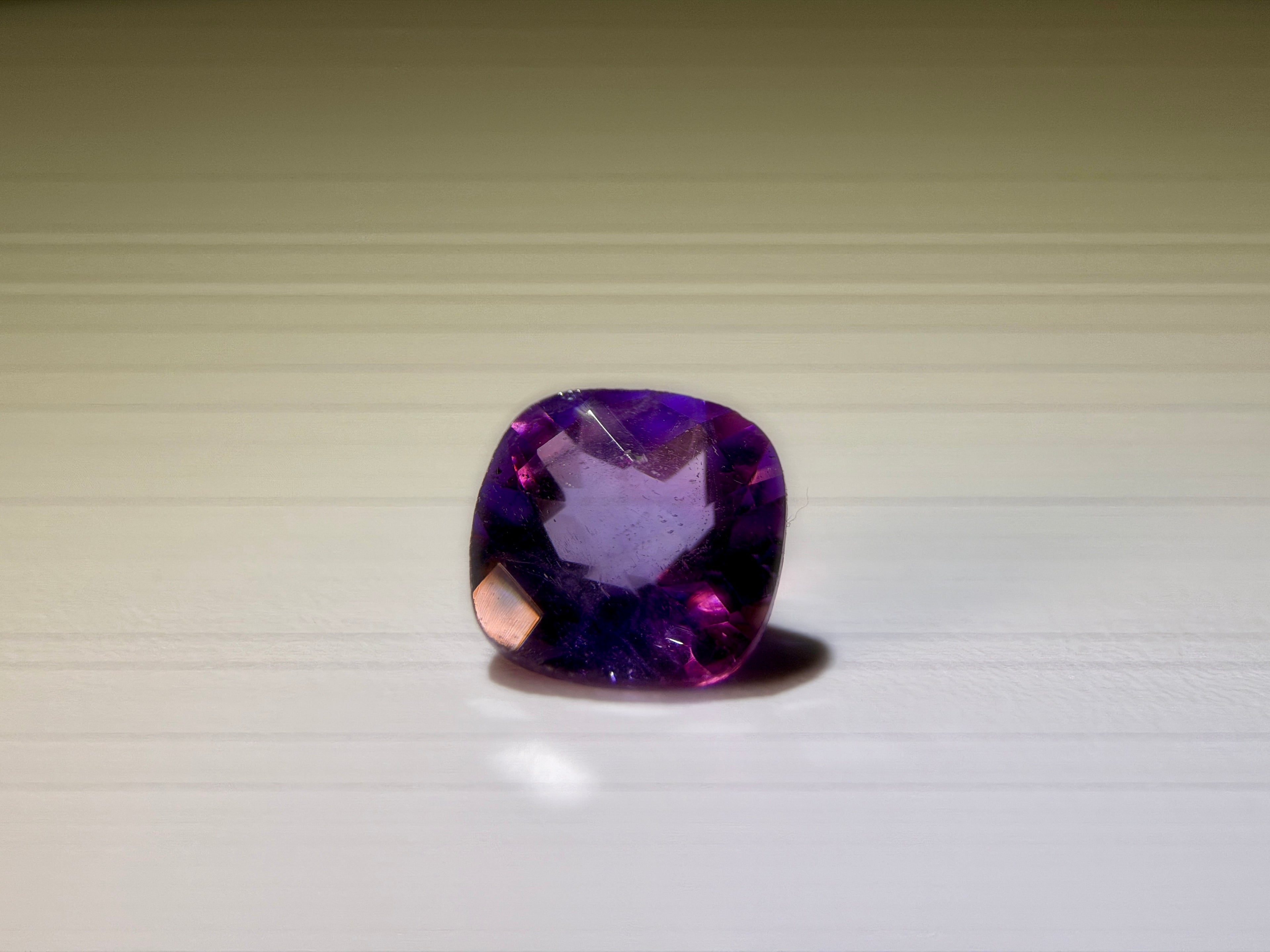 Natural Untreated Amethyst Checker Cut ( 2.10 Ct ) (WAV1)