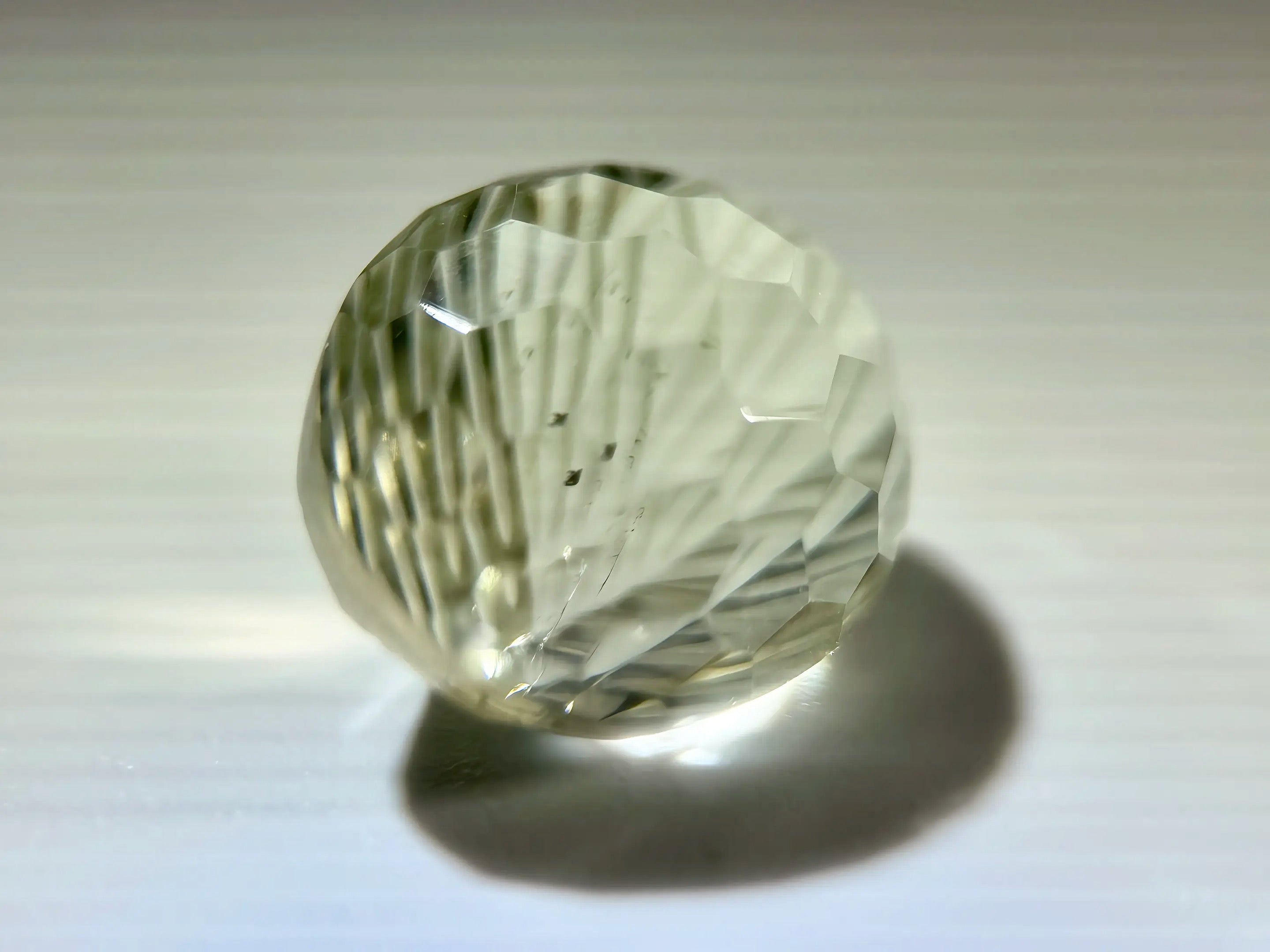 25.60ct Natural Lemon Quartz - Custom Kaleidoscope Oval - Massive Precision Cut - VS+ (WAV75)