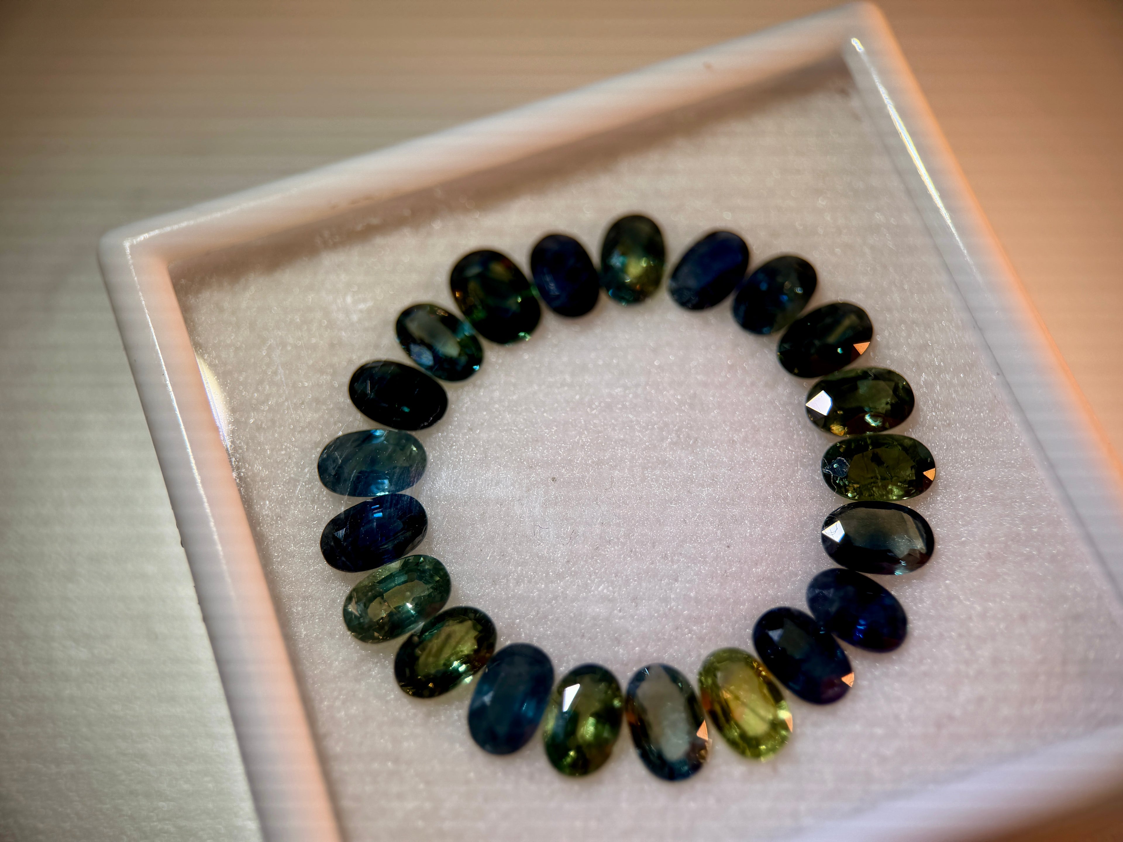 (11.47ctw) Elite Australian Teal Sapphire Parcel - Precision Oval Brilliant (WAVS8)