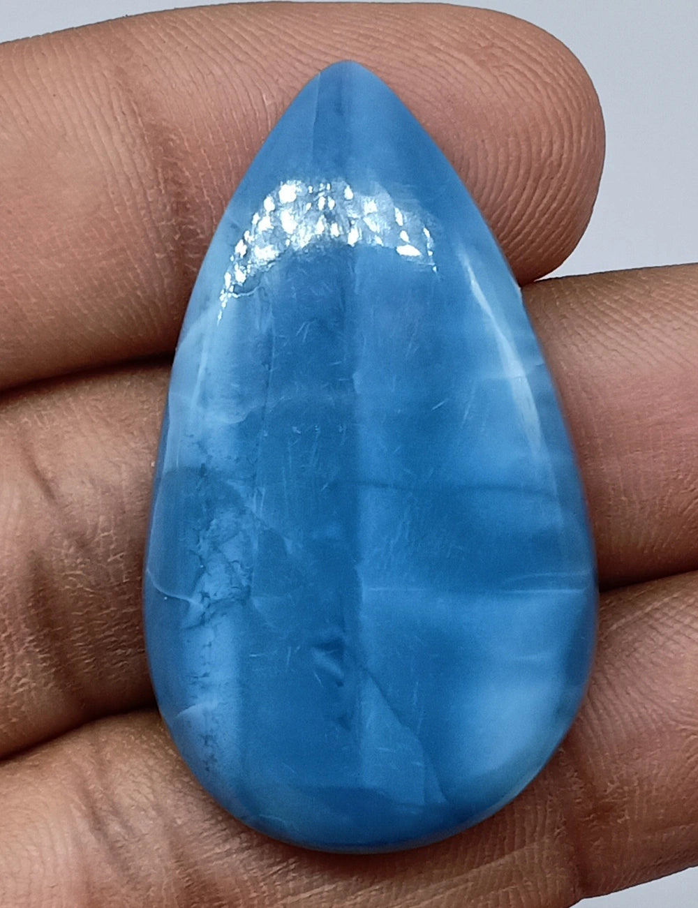 Natural Untreated Owyhee Blue Opal Cabochon Gemstone (34.55 Ct) (WAV19)